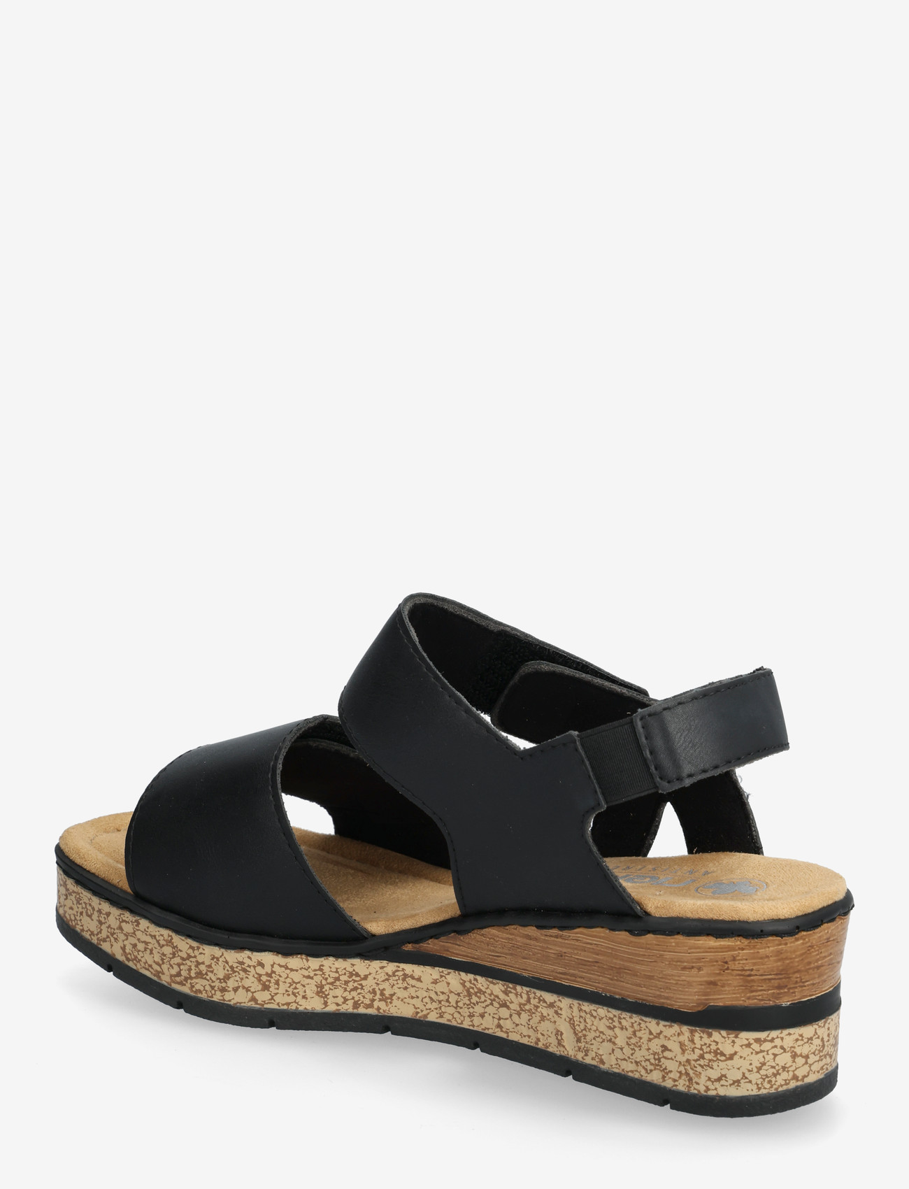 Rieker - 63781-00 - sandaler med hæl - black - 2