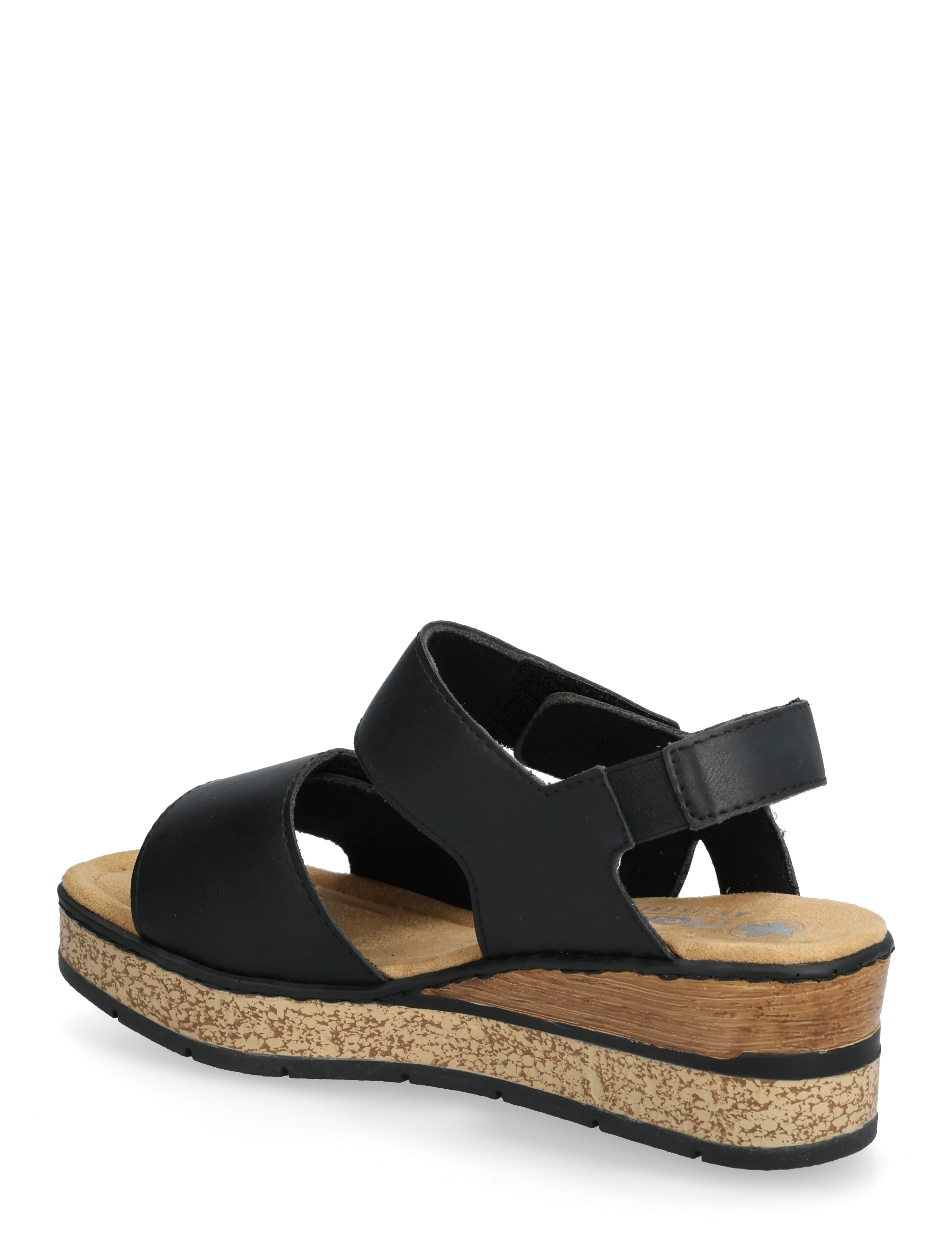 Rieker - 63781-00 - basutės ant platformos - black - 2