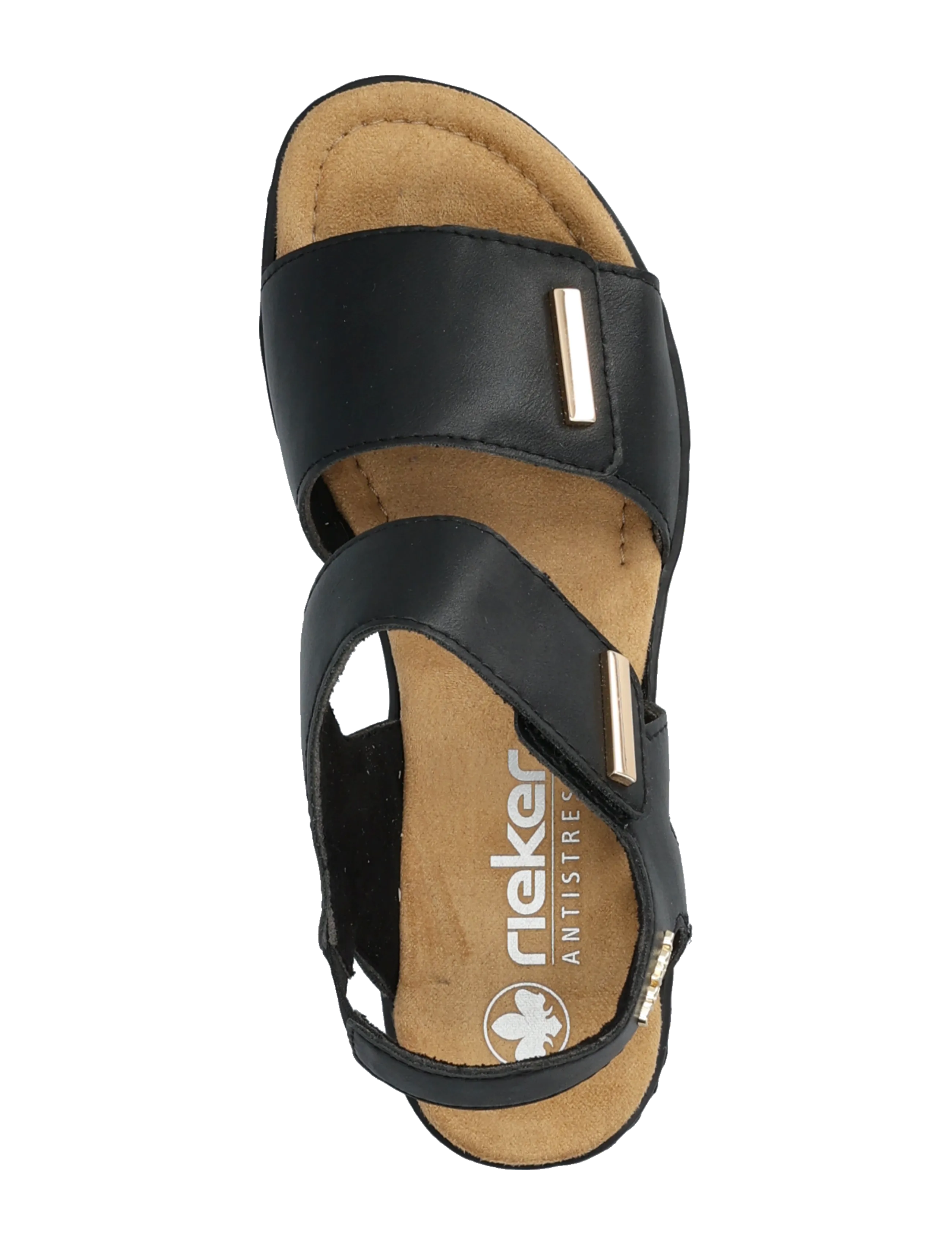 Rieker - 63781-00 - basutės ant platformos - black - 3