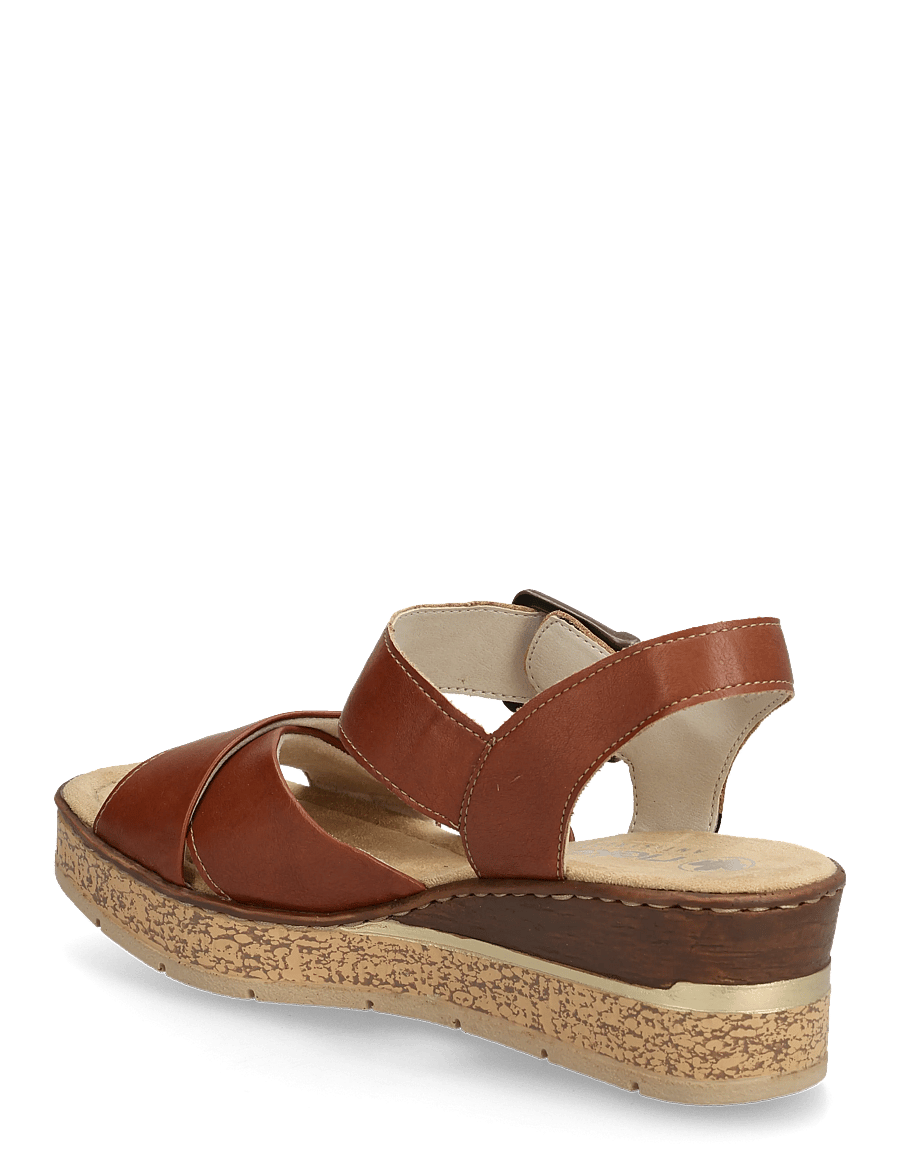 Rieker - 63795-22 - keilabsatz schuhe - brown - 2
