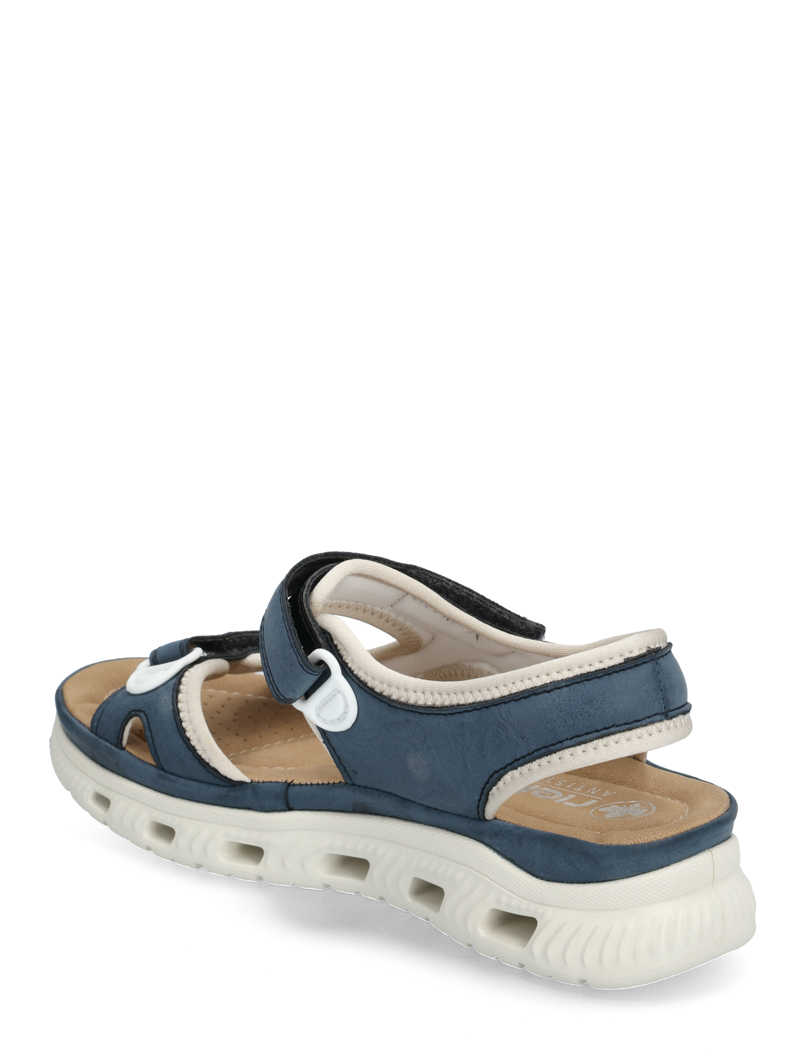 Rieker - 64066-14 - platta sandaler - blue combination - 2