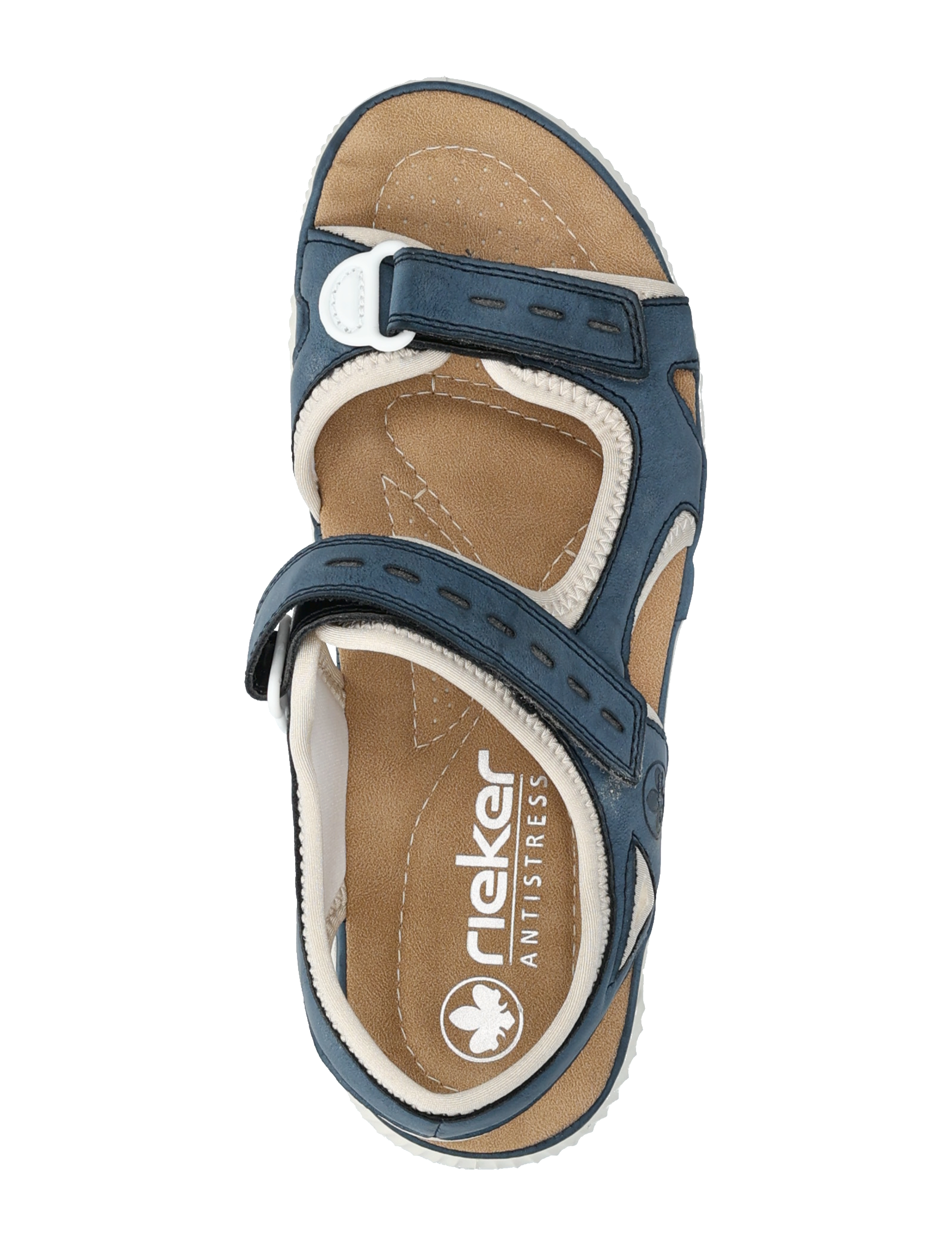 Rieker - 64066-14 - platta sandaler - blue combination - 3