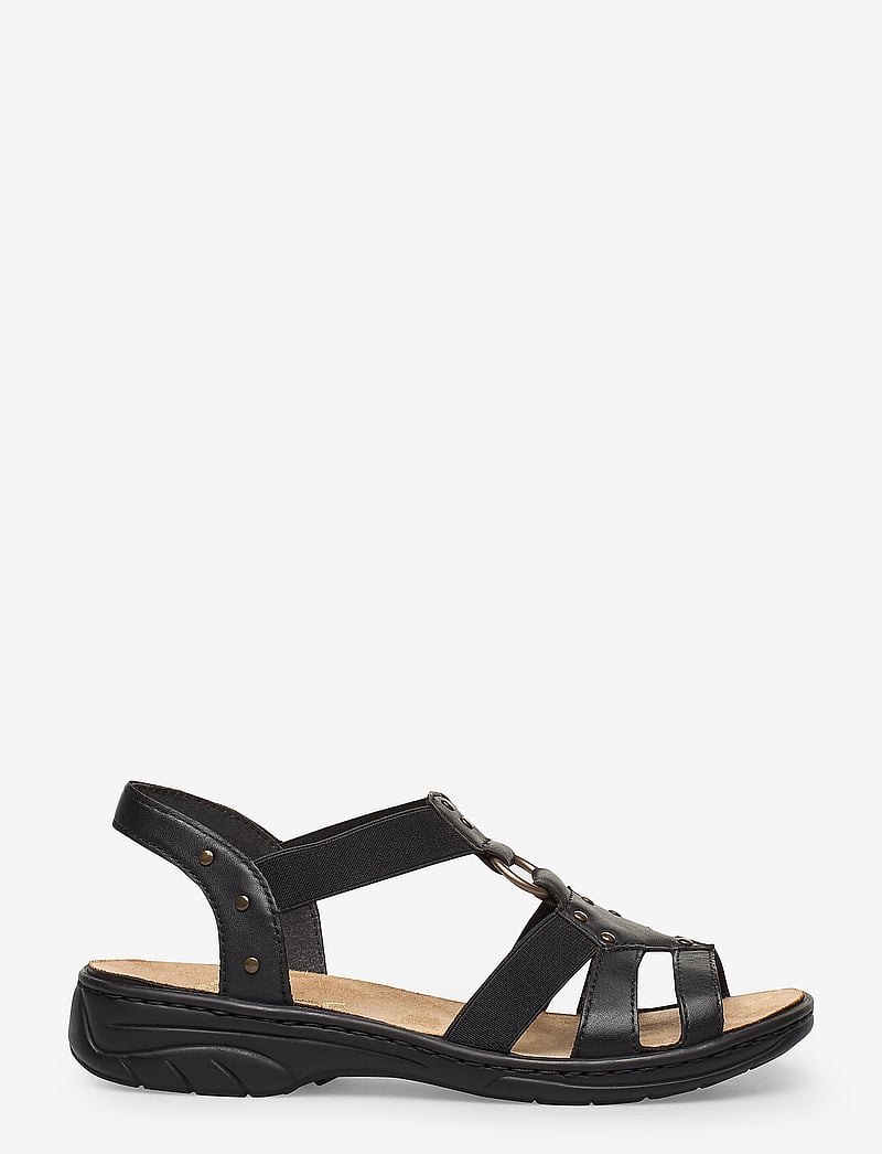 Rieker - Rieker Ladies' sandals 64574-00 black - flache sandalen - black - 1