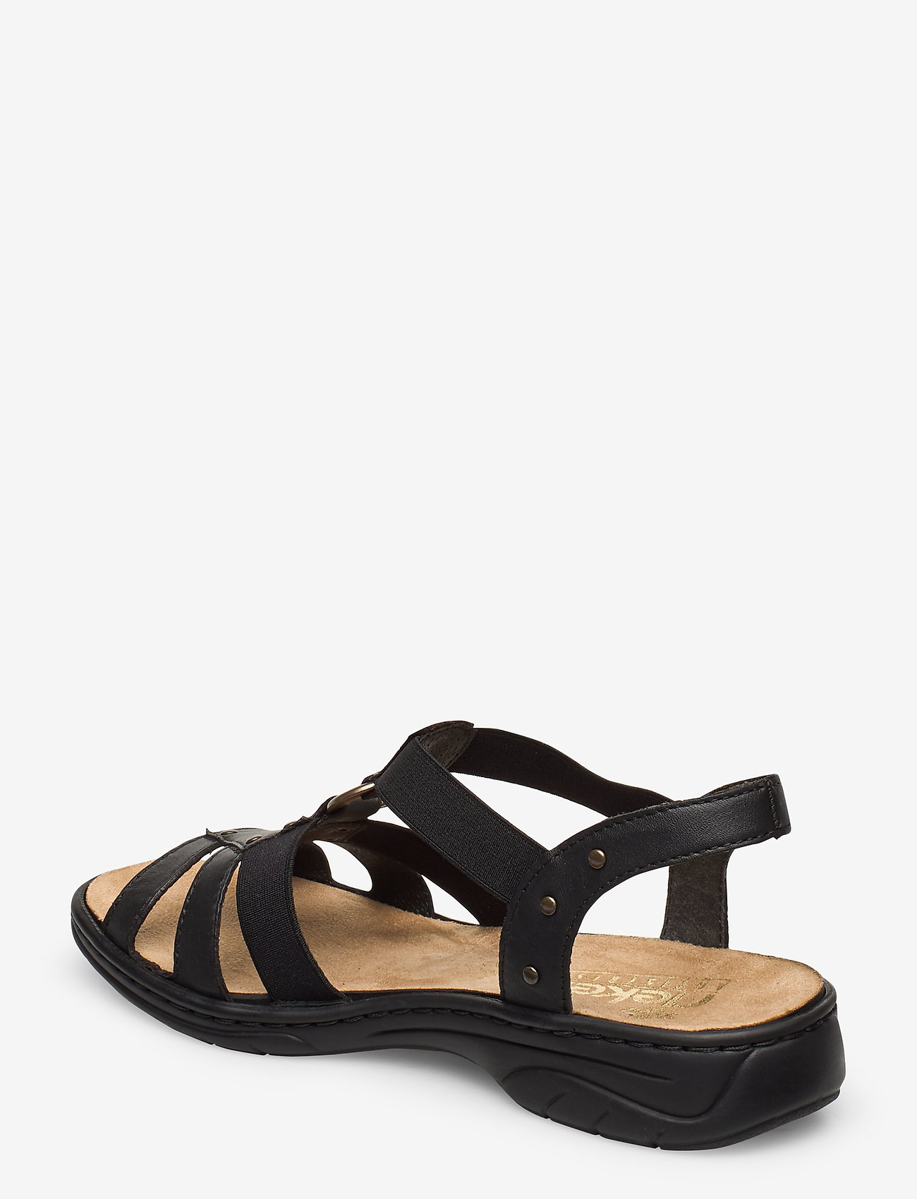 Rieker - Rieker Ladies' sandals 64574-00 black - platta sandaler - black - 2