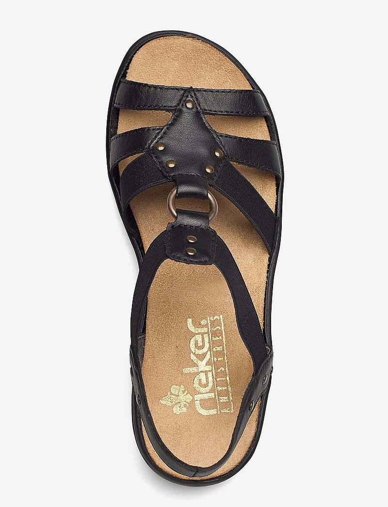 Rieker - Rieker Ladies' sandals 64574-00 black - flache sandalen - black - 3