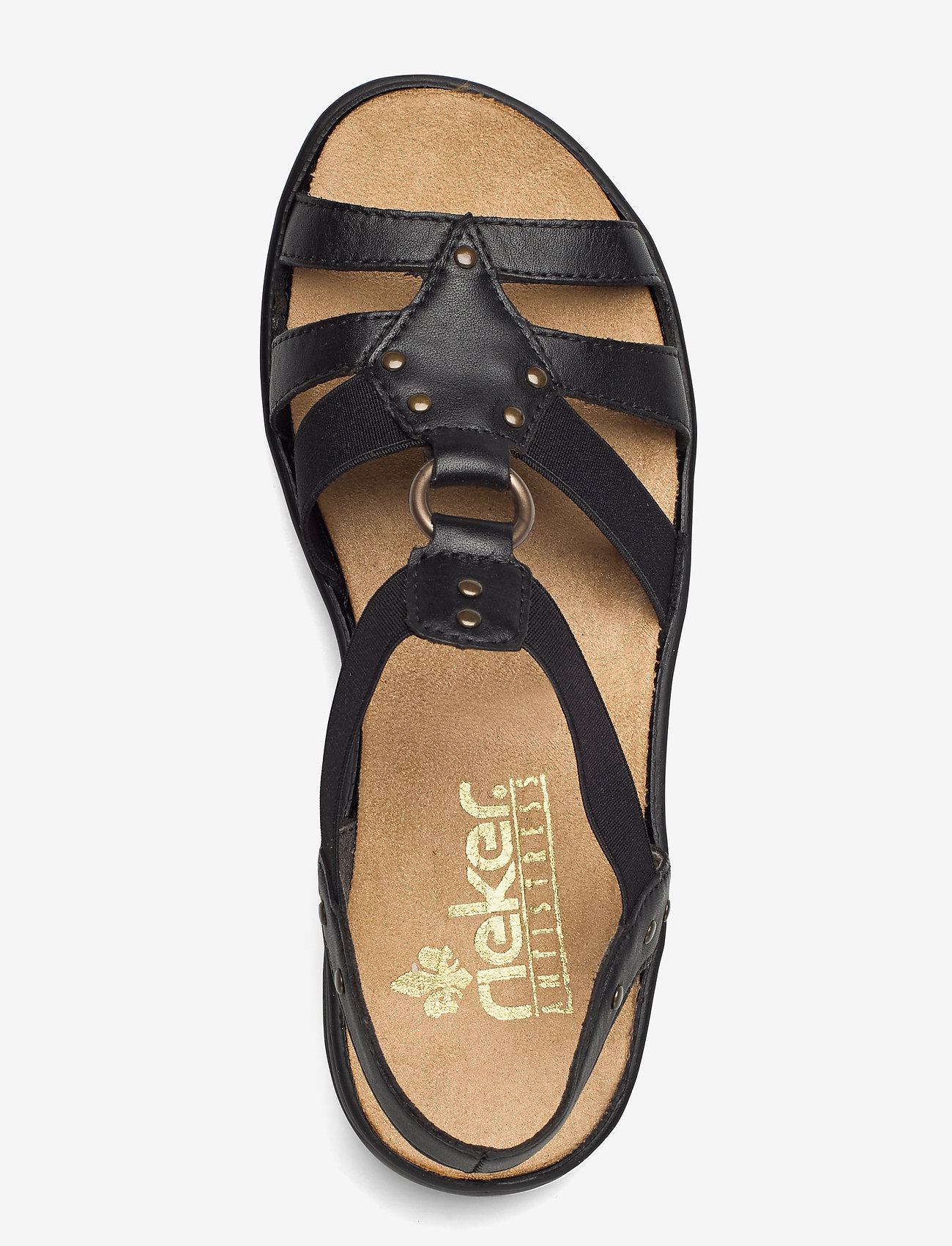 Rieker - Rieker Ladies' sandals 64574-00 black - platta sandaler - black - 3