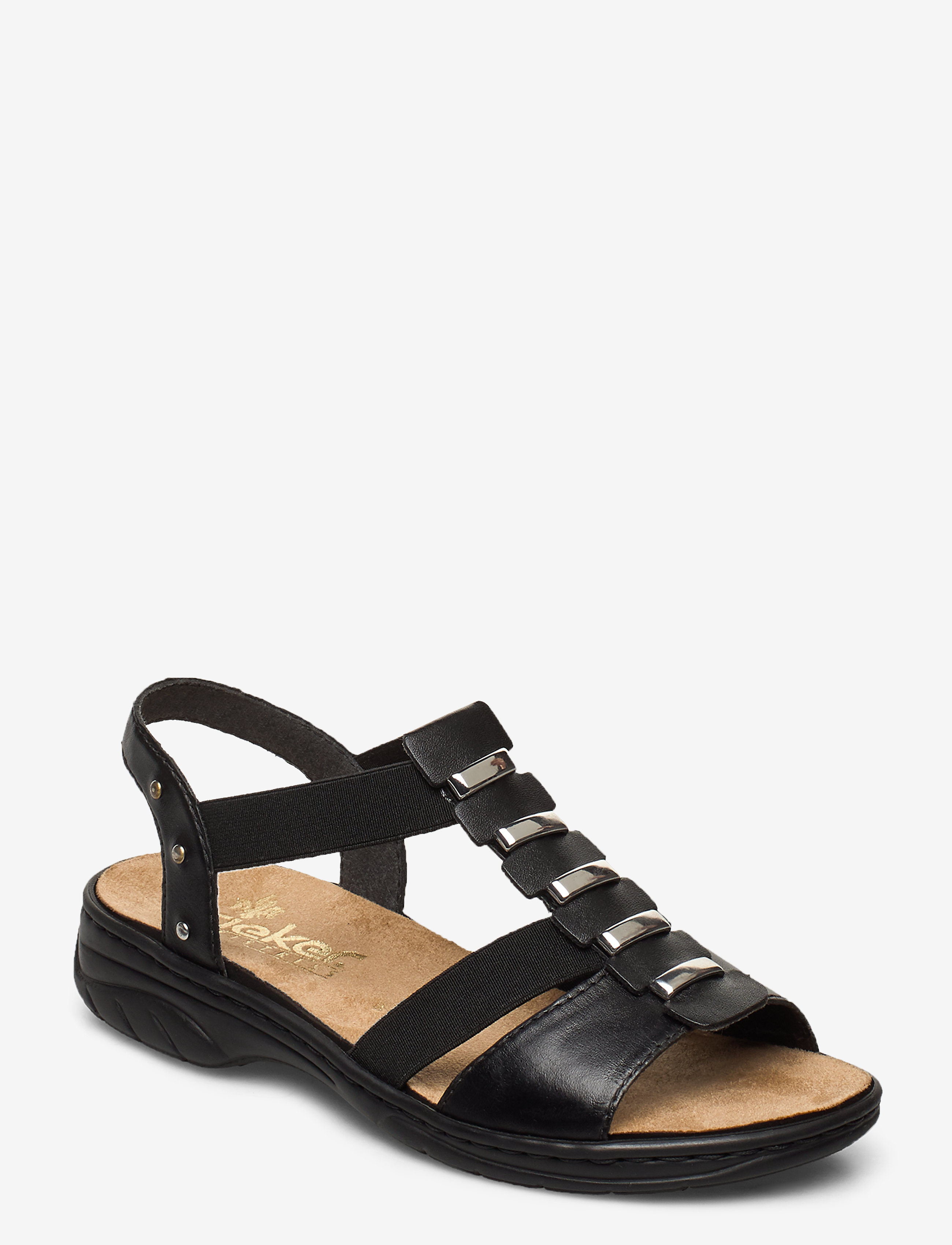 Rieker Rieker Ladies' Sandals 64580-00 Black, 40, Black, Sandaler > Flade, Dame