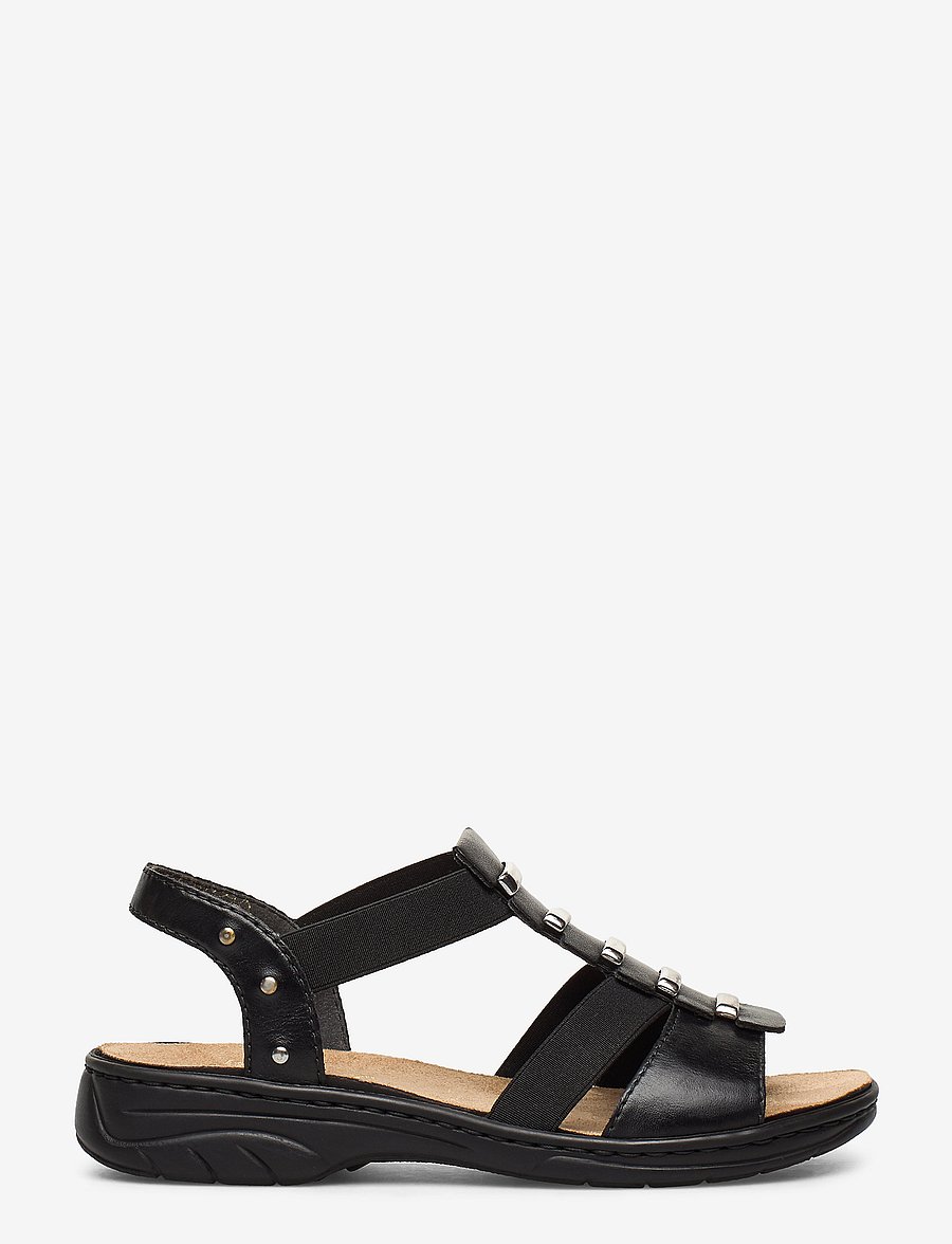 Rieker - 64580-42 - flache sandalen - black - 1