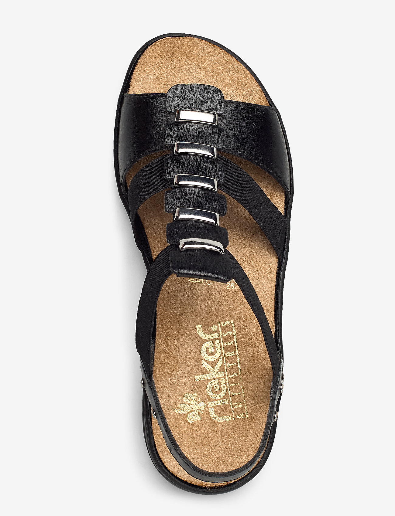 Rieker - Rieker Ladies' sandals 64580-00 black - flache sandalen - black - 3