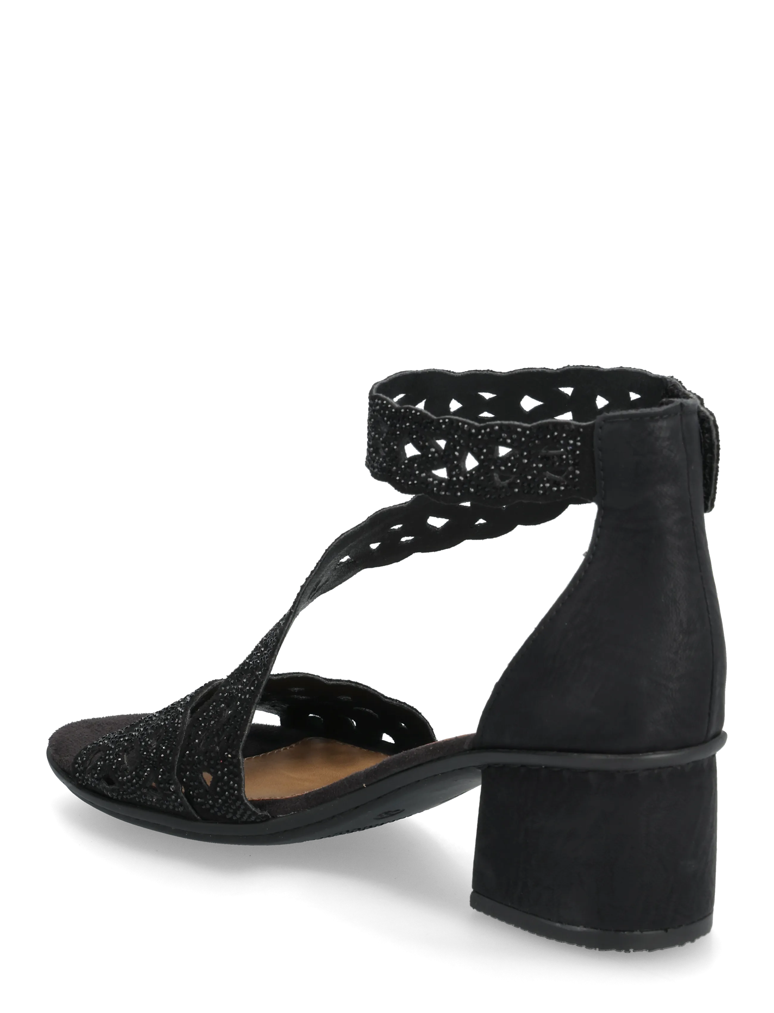 Rieker - Rieker Ladies' sandals 64657-00 Black - sandaler med hæl - black - 2