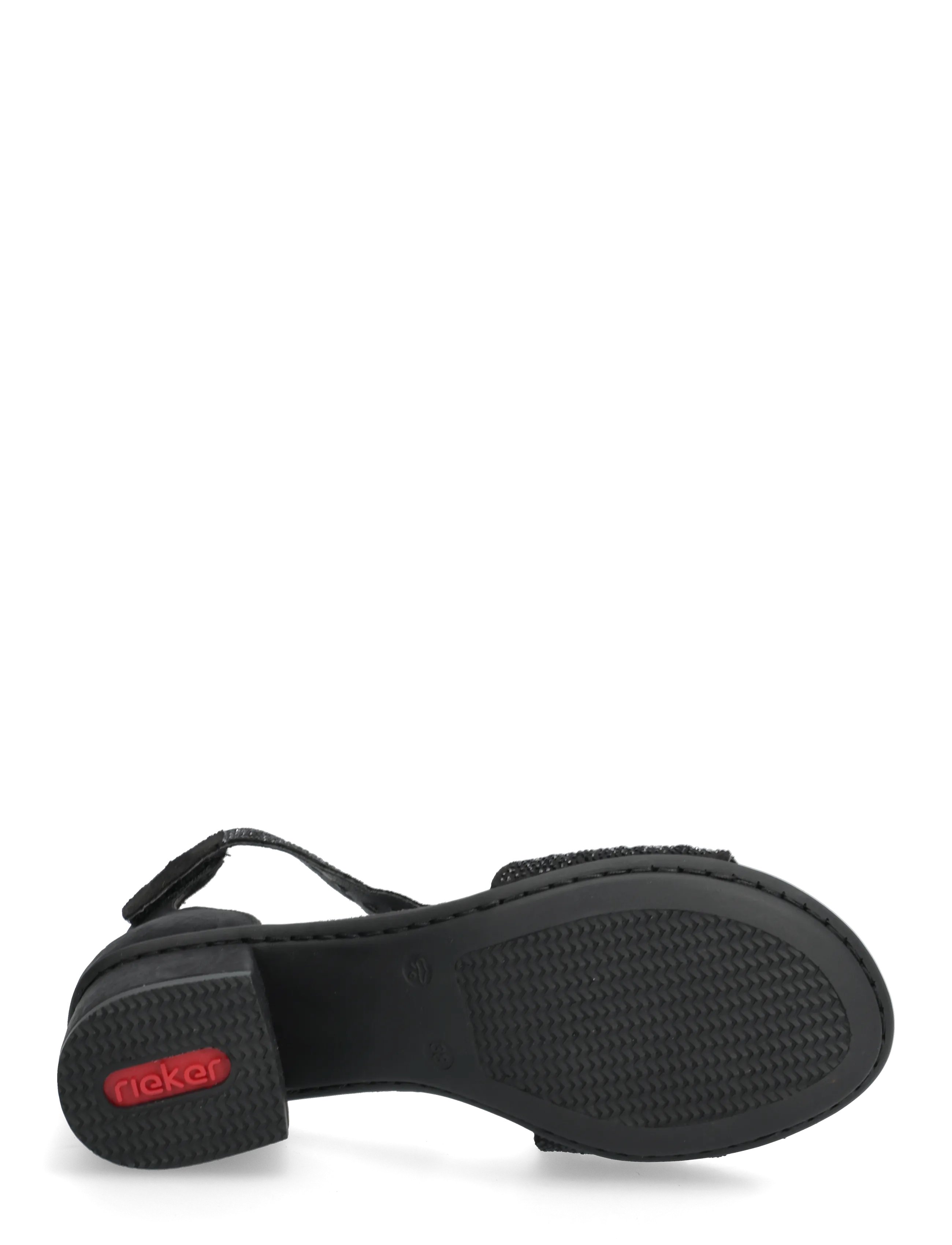 Rieker - Rieker Ladies' sandals 64657-00 Black - sandaler med hæl - black - 4
