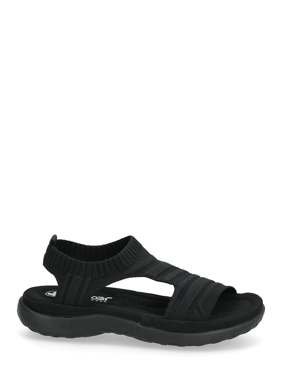 Rieker - 64850-00 - platta sandaler - black - 1