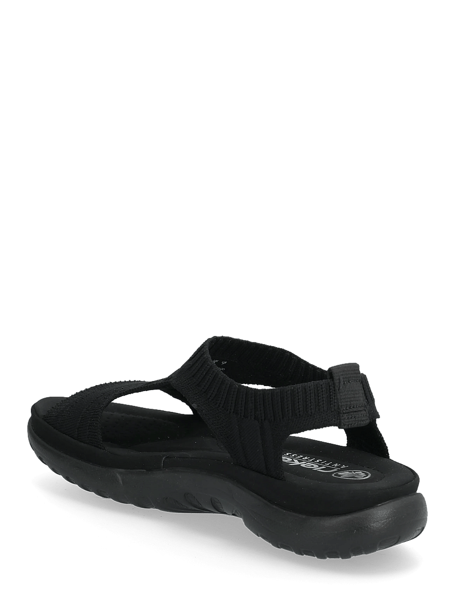 Rieker - 64850-00 - platta sandaler - black - 2