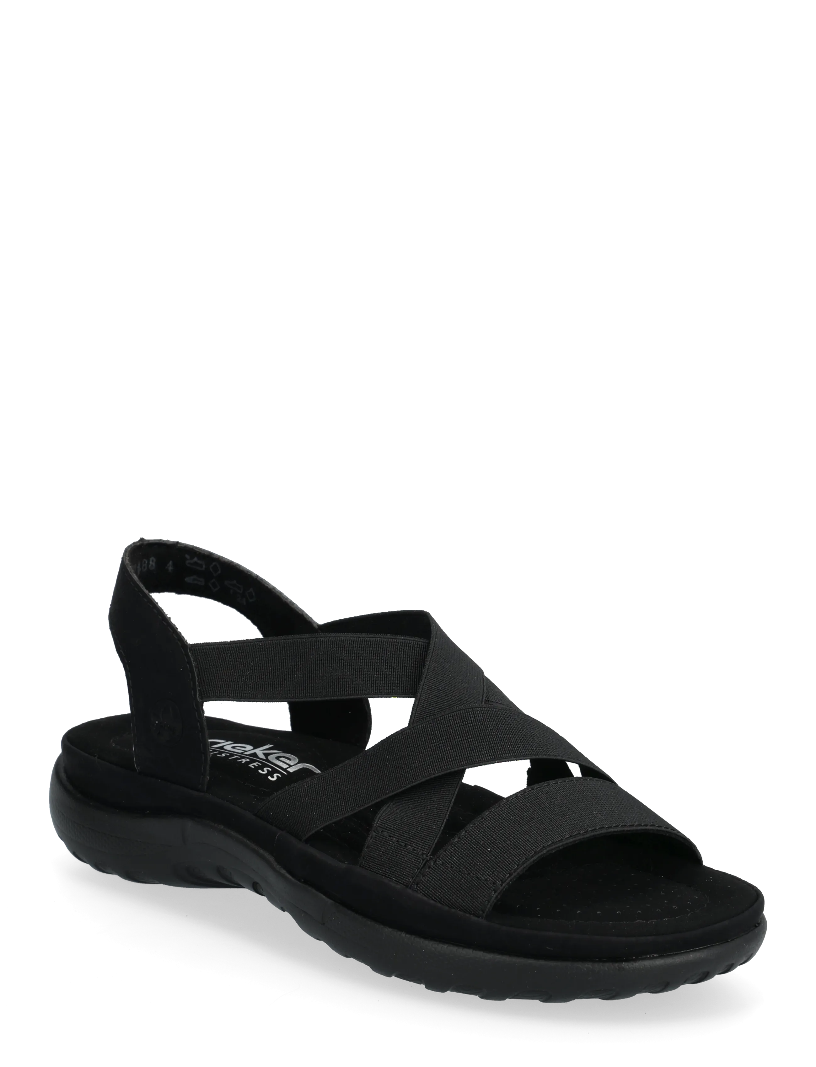 Rieker 64857-31, 37, Sandals, Schwarz - Flat Frauen