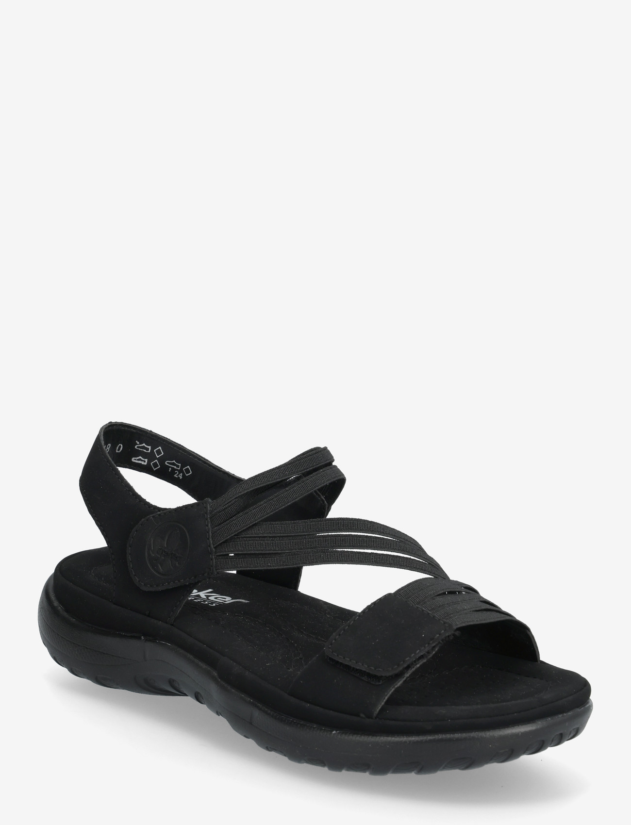Rieker - 64870-02 - flade sandaler - black - 0