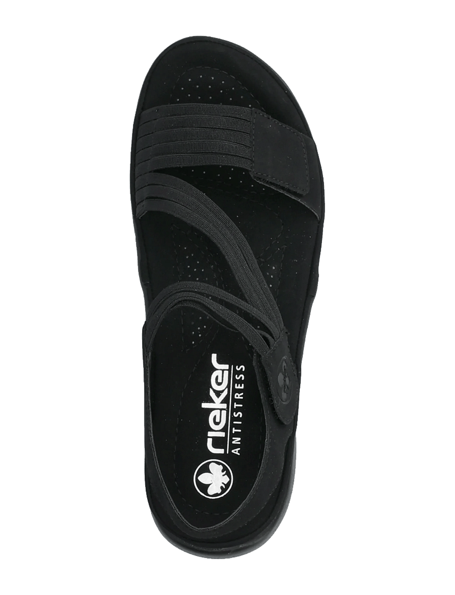 Rieker - 64870-02 - flache sandalen - black - 3