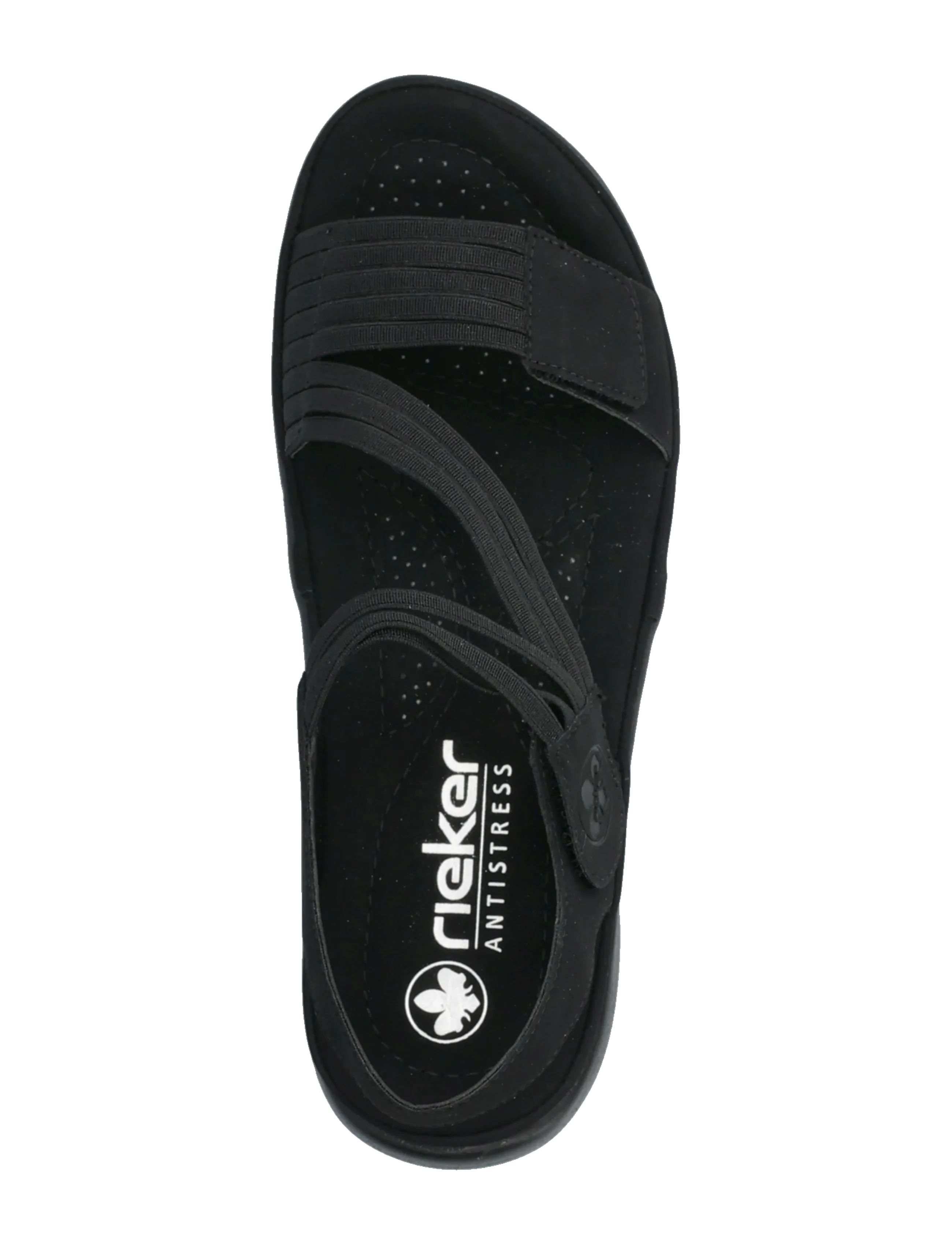Rieker - 64870-02 - platta sandaler - black - 3