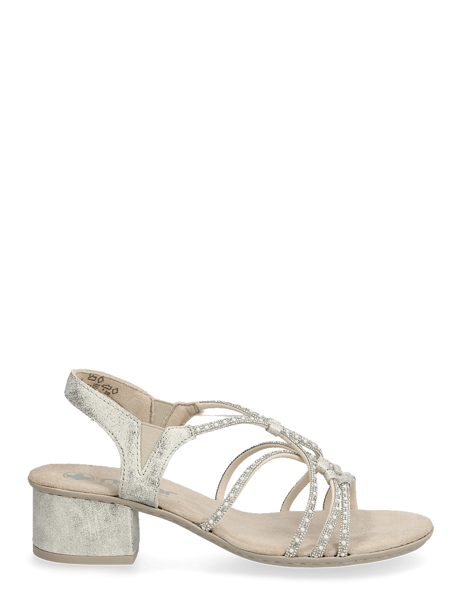Rieker - 64970-60 - korolliset sandaalit - beige - 1