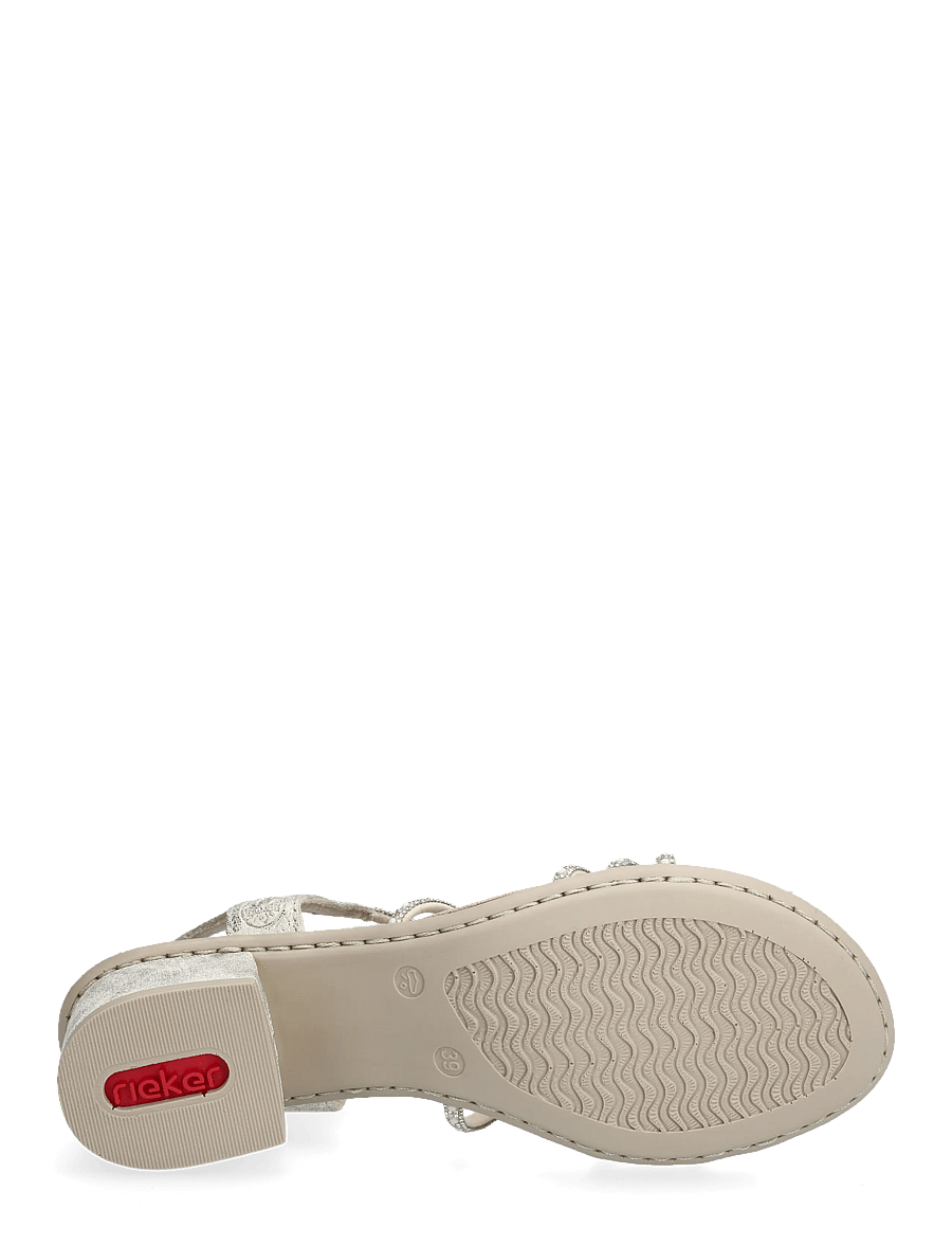 Rieker - 64970-60 - korolliset sandaalit - beige - 4