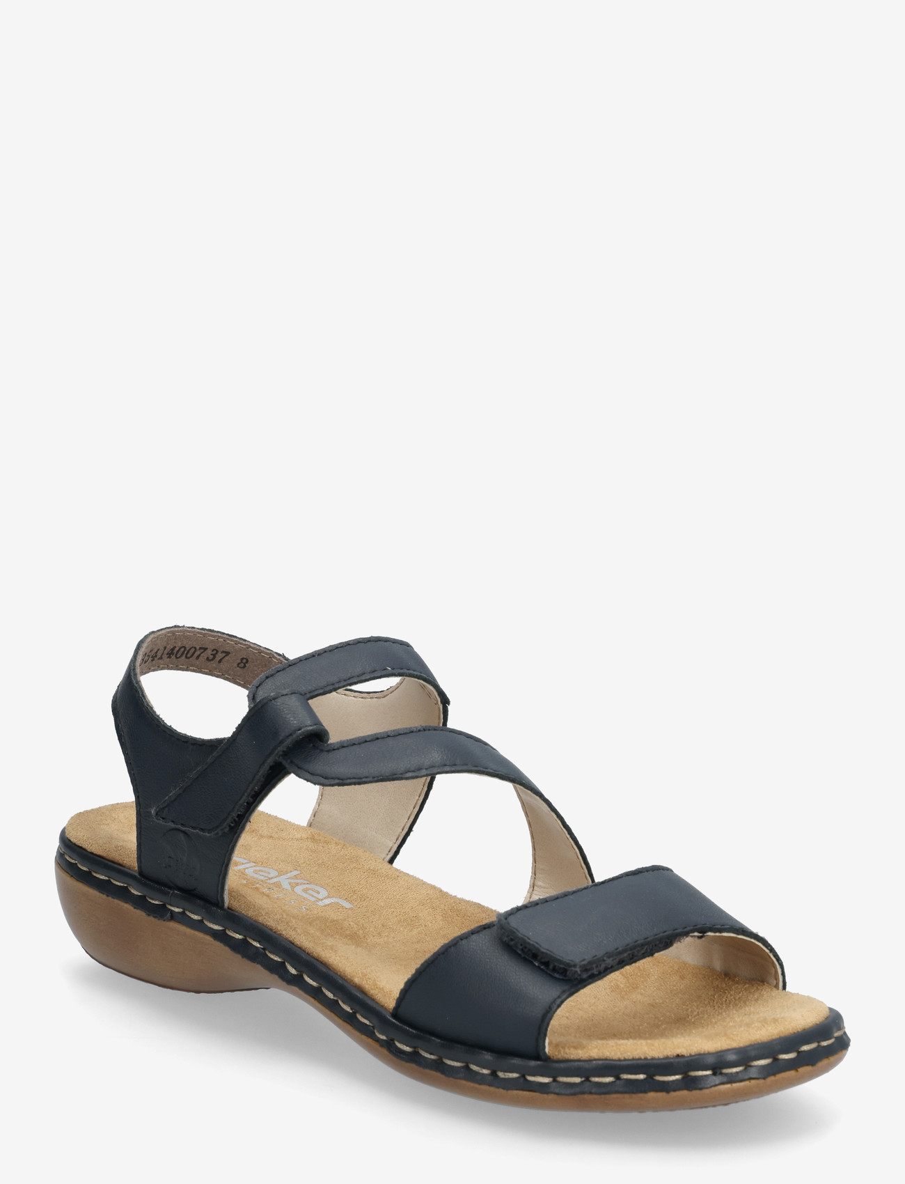 Rieker - Rieker Ladies' sandals 659C7-16 Blue - platta sandaler - blue leather - 0