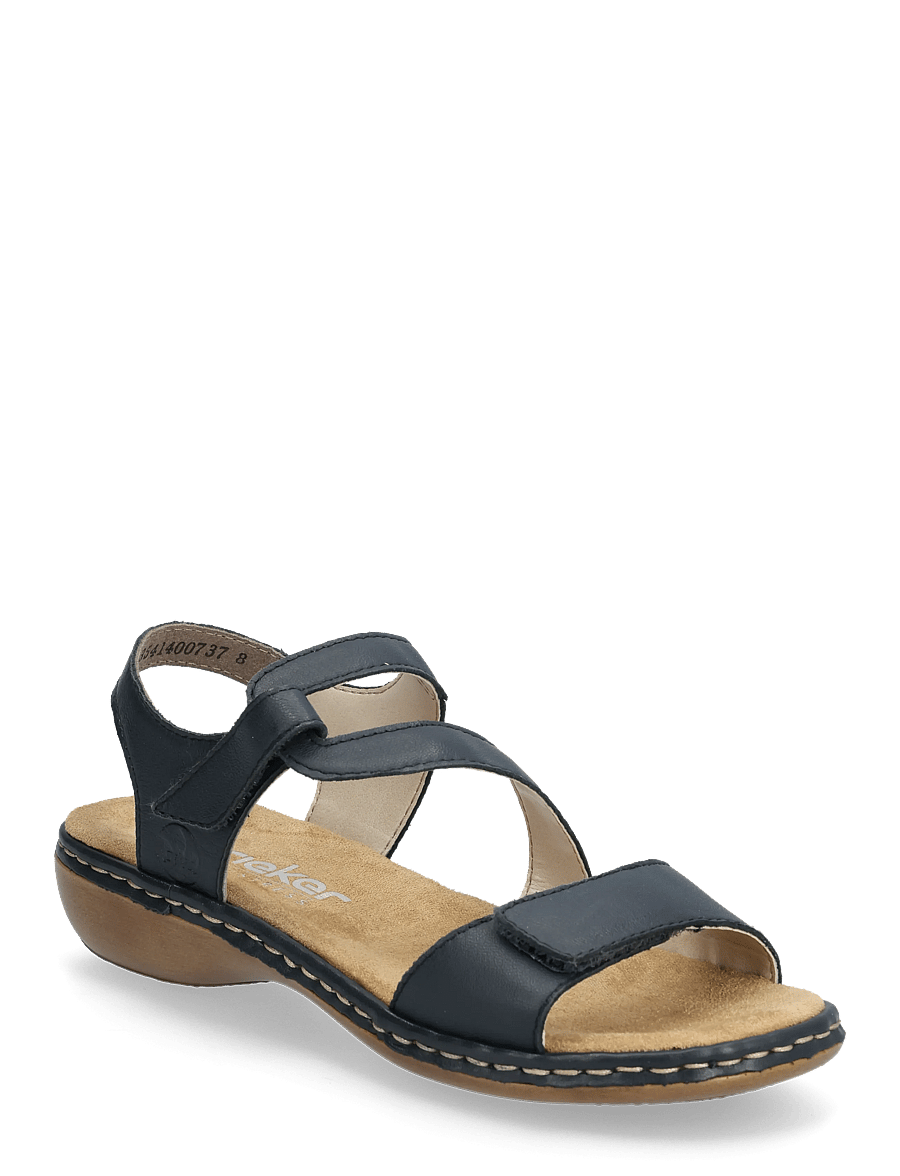 Rieker - Rieker Ladies' sandals 659C7-16 Blue - flache sandalen - blue leather - 0