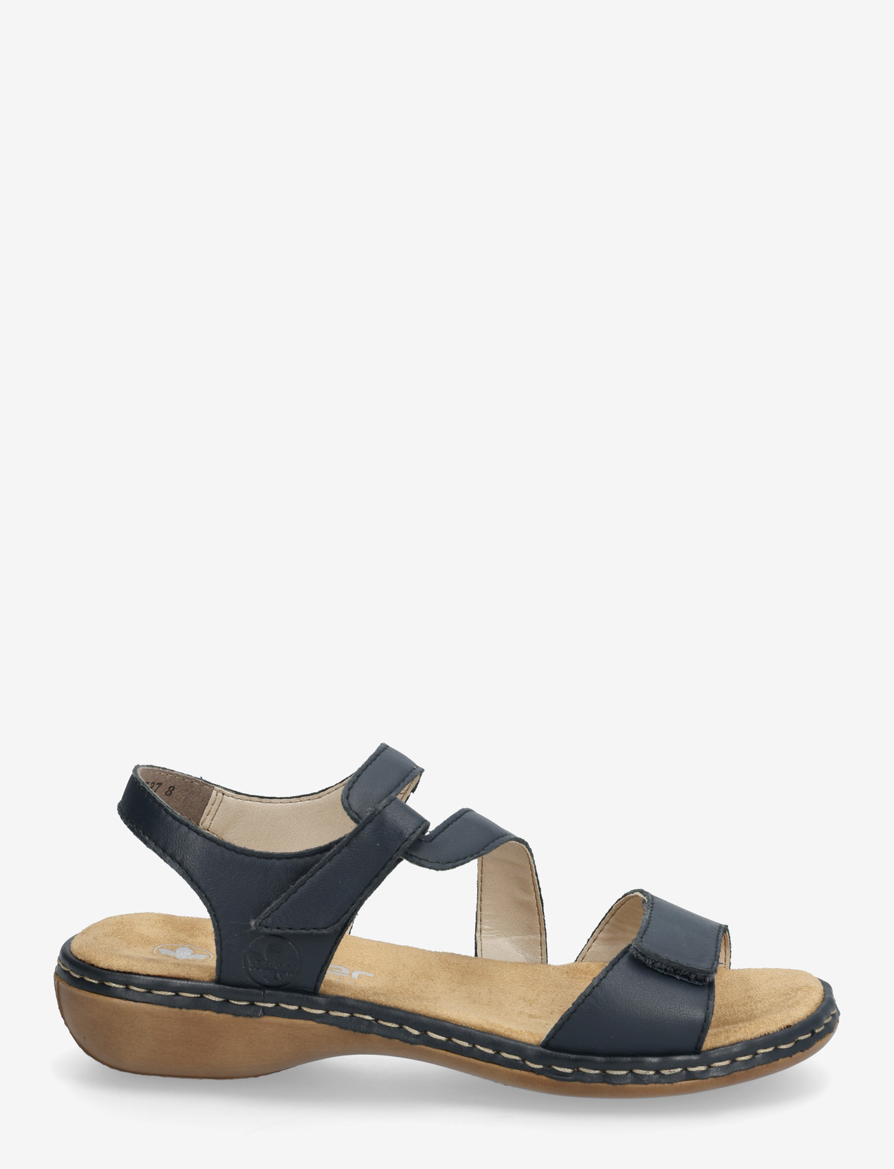 Rieker - Rieker Ladies' sandals 659C7-16 Blue - platta sandaler - blue leather - 1