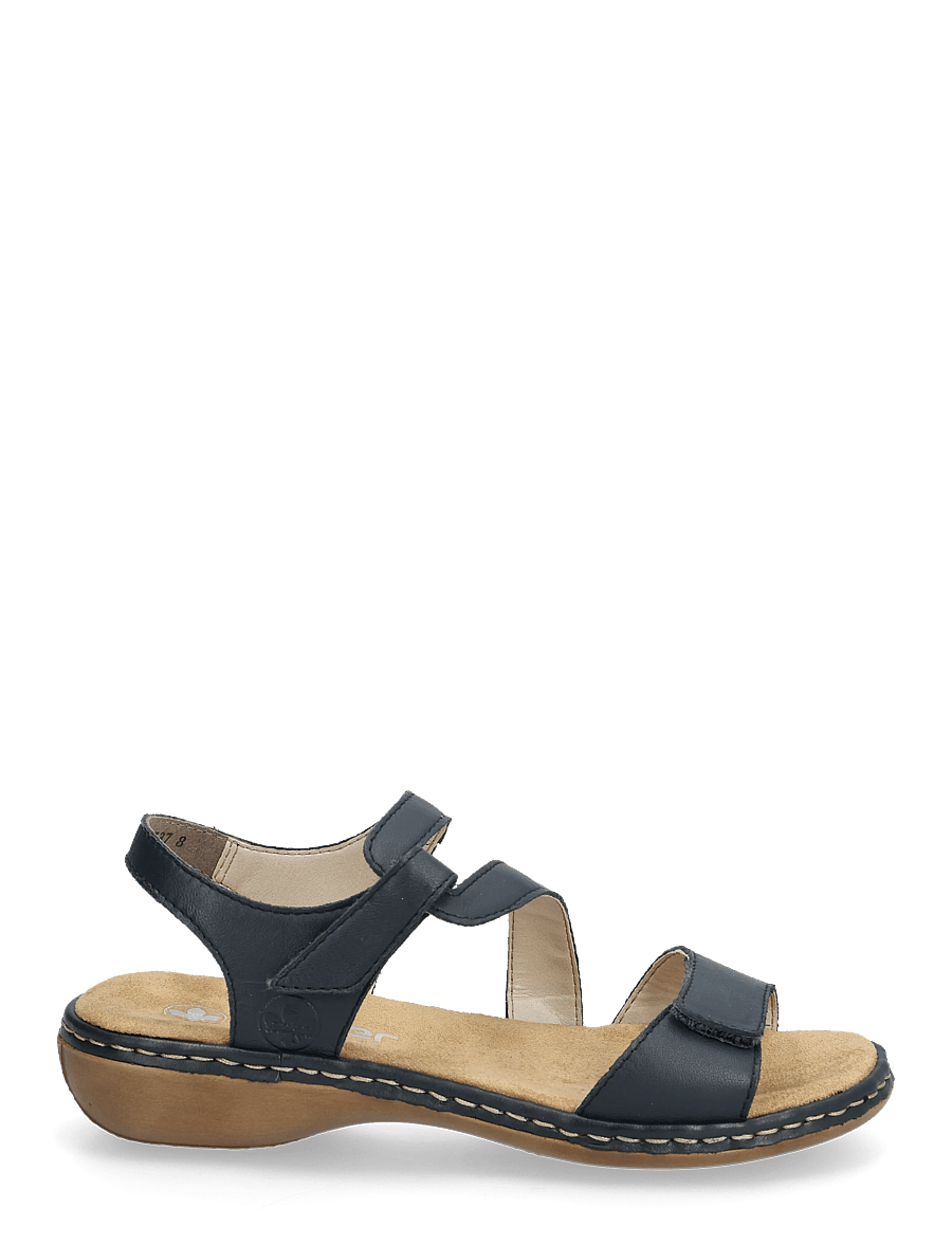 Rieker - Rieker Ladies' sandals 659C7-16 Blue - flache sandalen - blue leather - 1