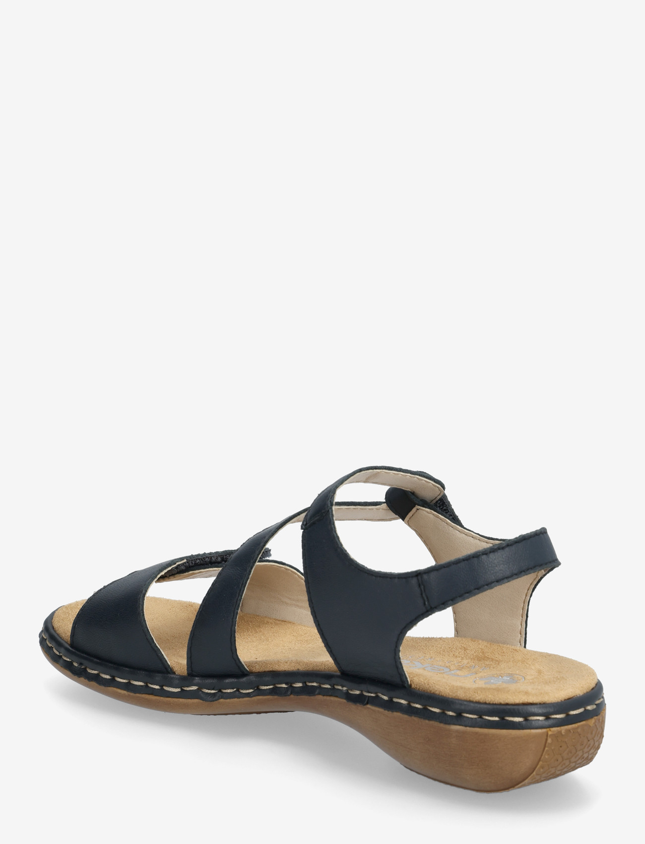 Rieker - Rieker Ladies' sandals 659C7-16 Blue - platta sandaler - blue leather - 2