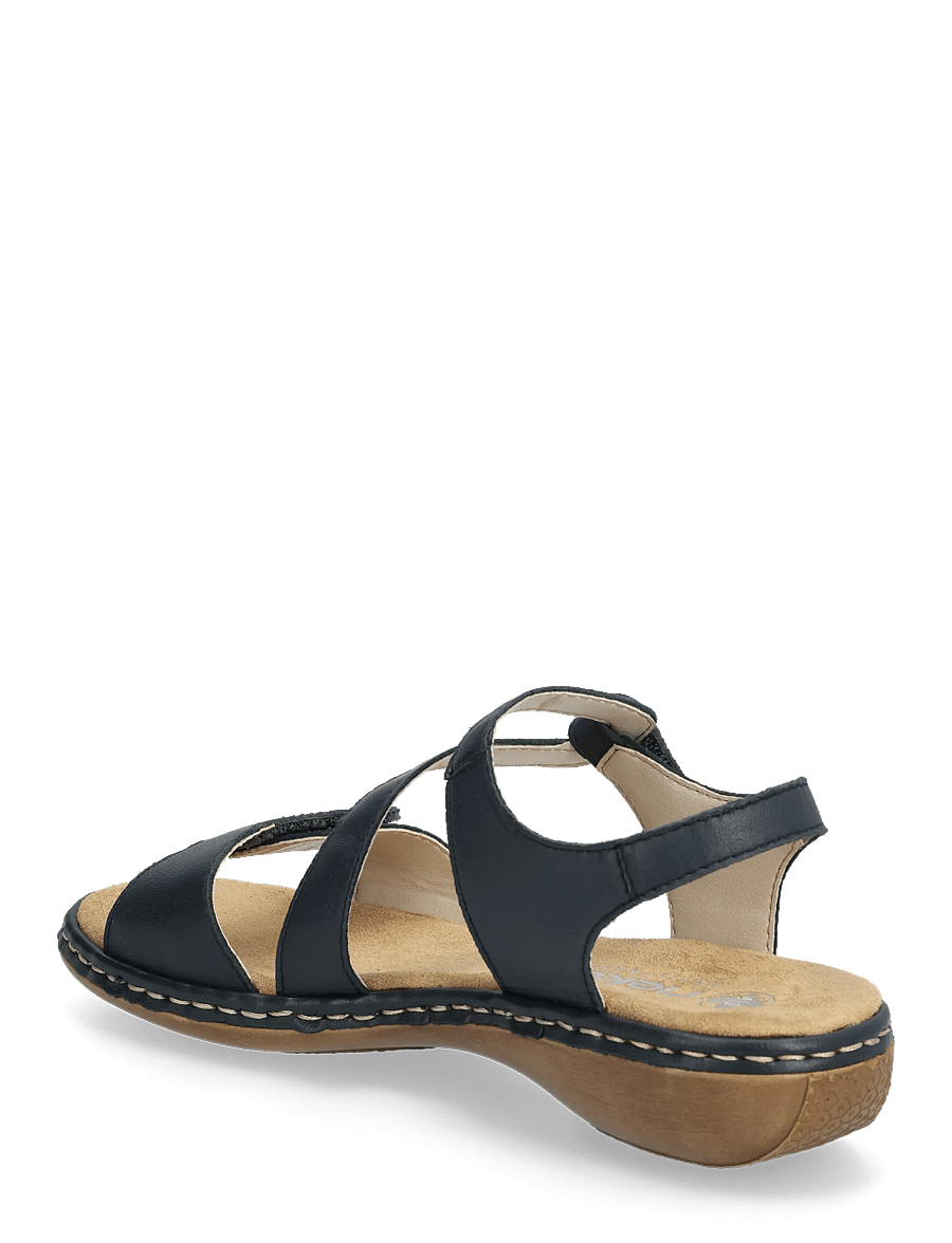Rieker - Rieker Ladies' sandals 659C7-16 Blue - flache sandalen - blue leather - 2