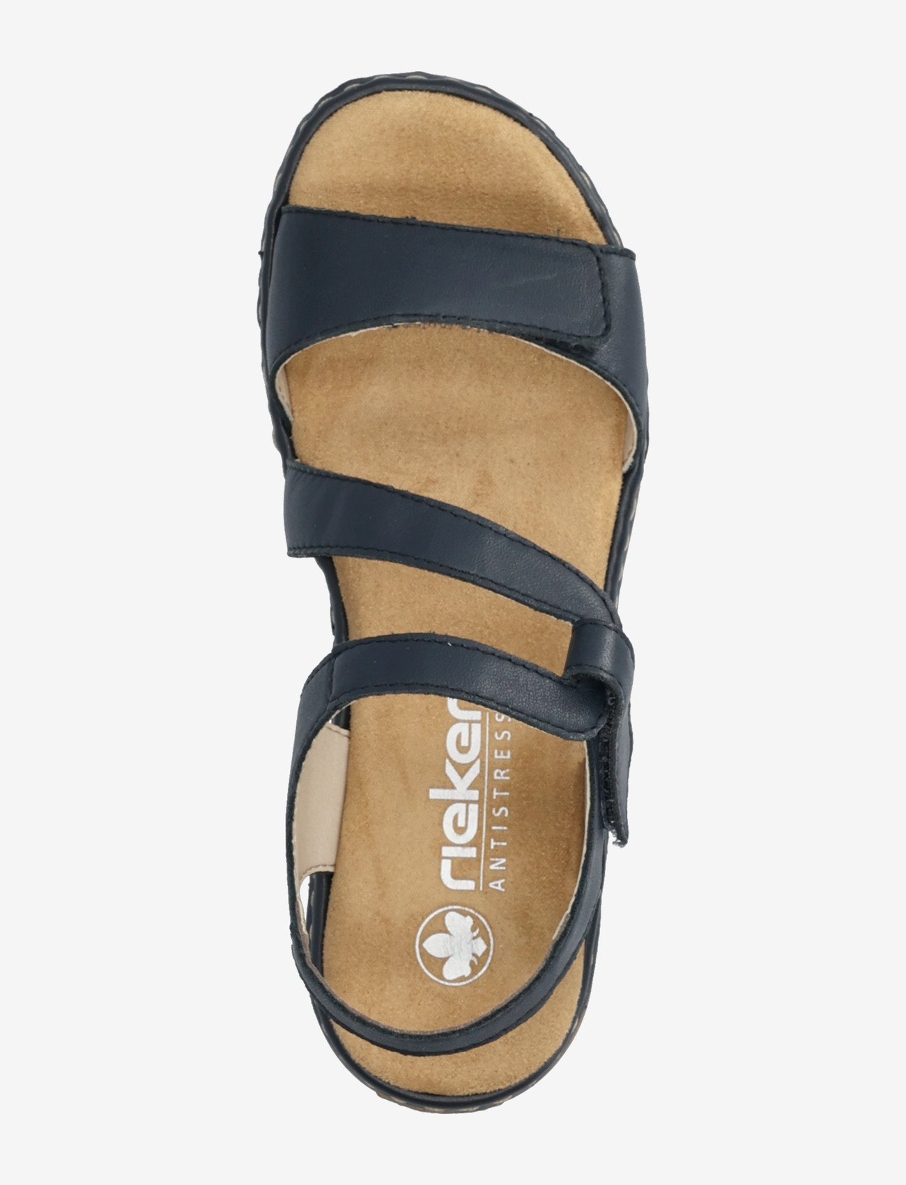 Rieker - Rieker Ladies' sandals 659C7-16 Blue - platta sandaler - blue leather - 3
