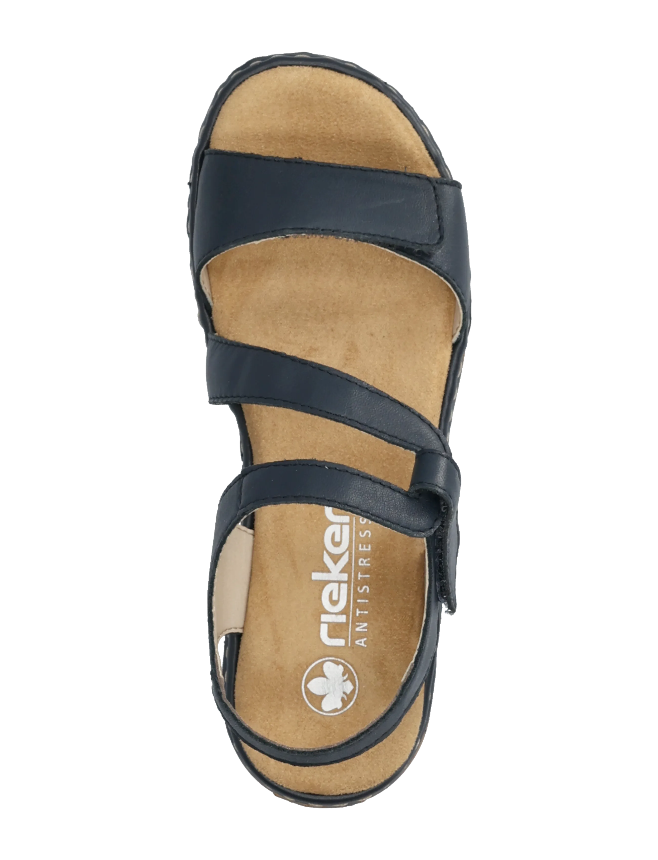 Rieker - Rieker Ladies' sandals 659C7-16 Blue - flache sandalen - blue leather - 3