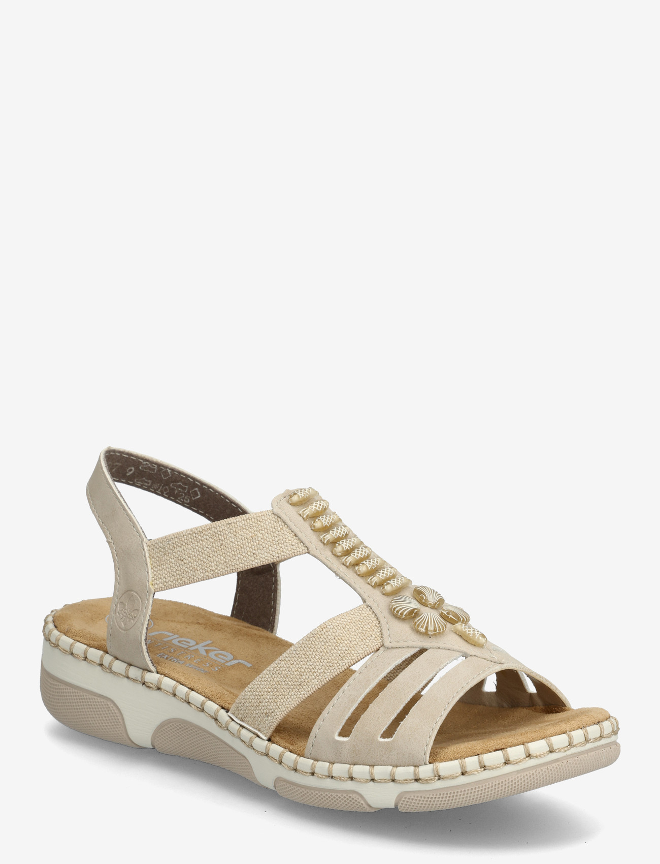 Rieker - Rieker Ladies' sandals 66201-62 Beige - sandales plates - beige - 0