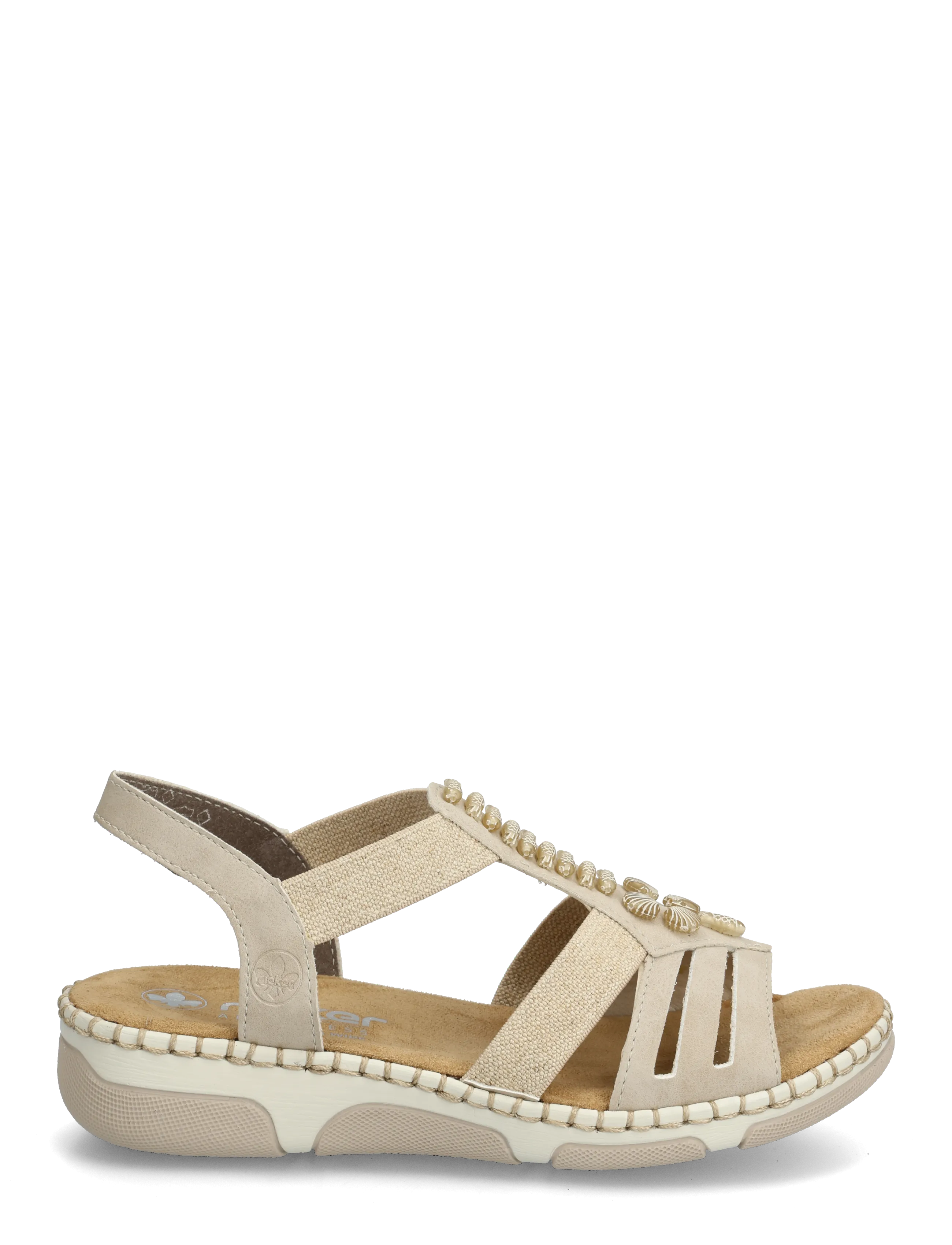 Rieker - Rieker Ladies' sandals 66201-62 Beige - flache sandalen - beige - 1