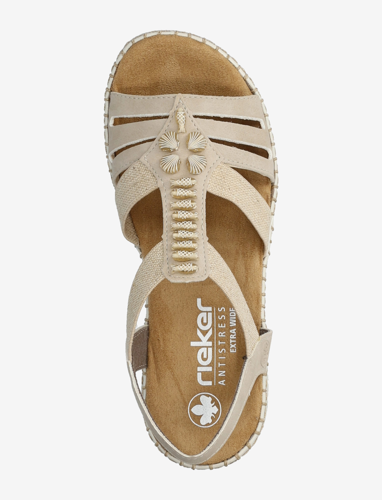 Rieker - Rieker Ladies' sandals 66201-62 Beige - sandales plates - beige - 3