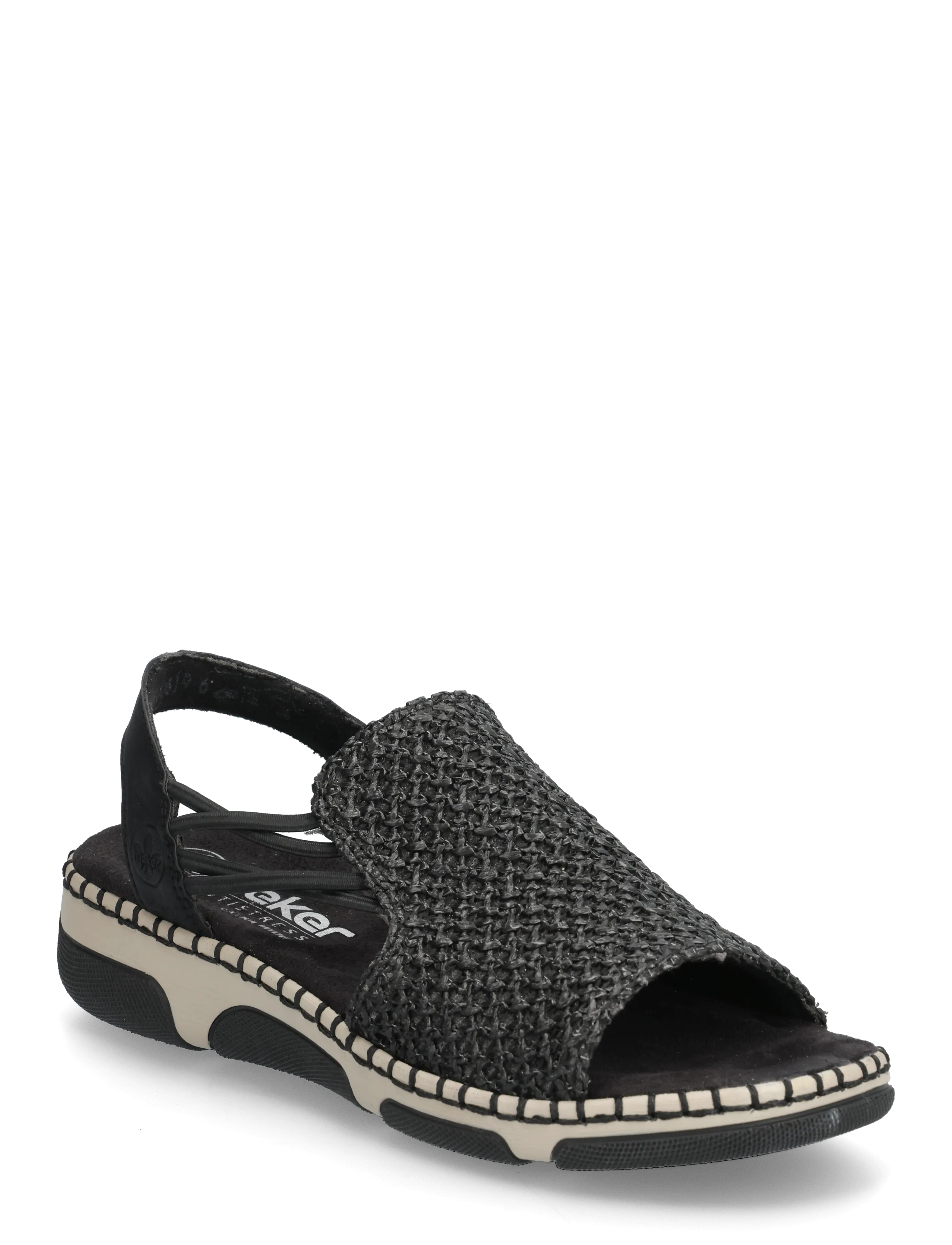 Rieker Rieker Ladies' Sandals 66241-00 Black, 36, Black, Sandaler > Flade Sandals, Dame