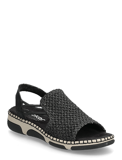 Rieker Ladies' Sandals 66241-00 Black - Flade Sandaler