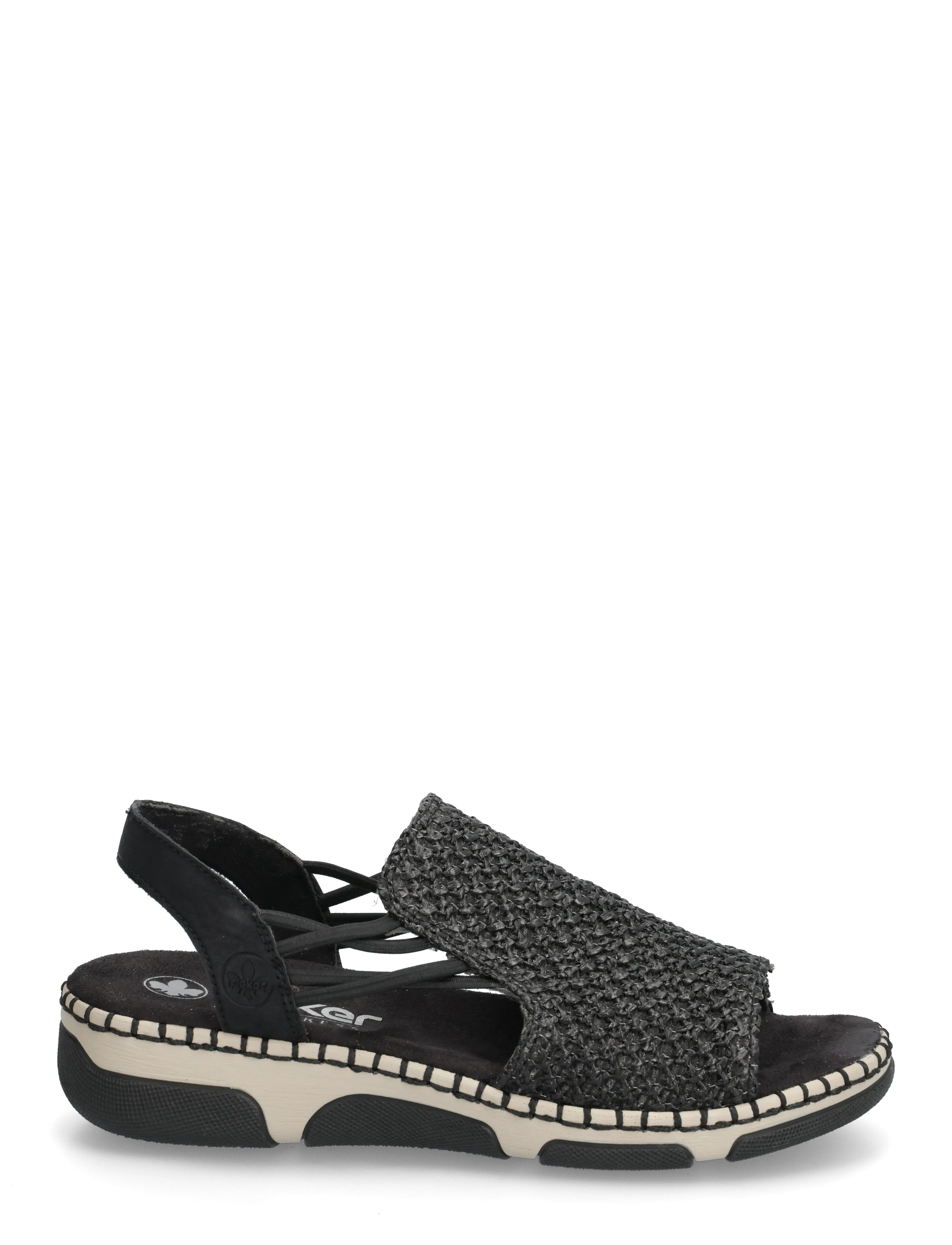 Rieker - 66241-00 - flatir sandalar - black - 1