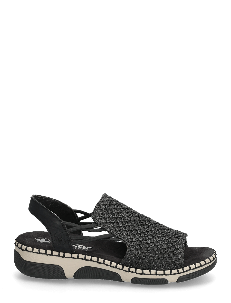 Rieker - 66241-00 - madalad sandaalid - black - 1