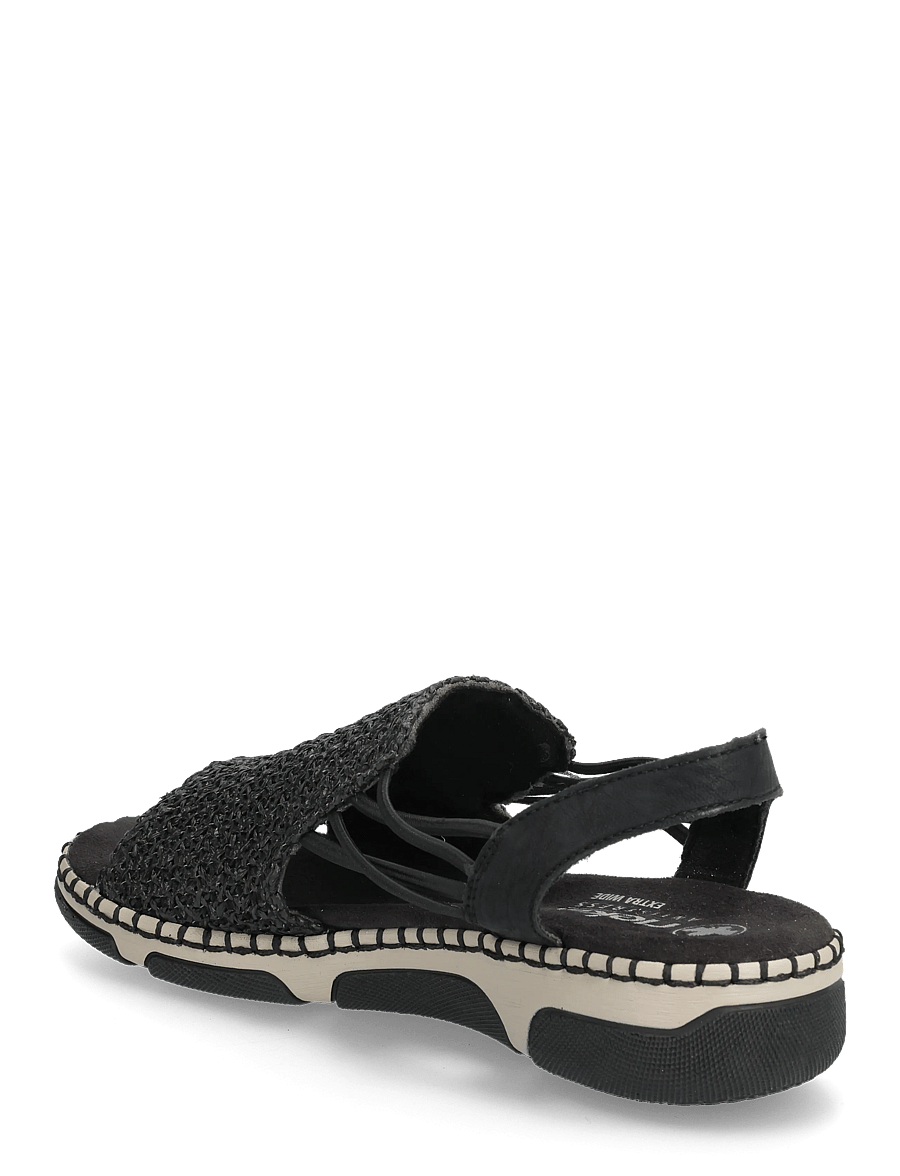 Rieker - 66241-00 - madalad sandaalid - black - 2