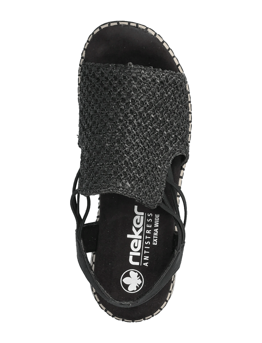 Rieker - 66241-00 - madalad sandaalid - black - 3