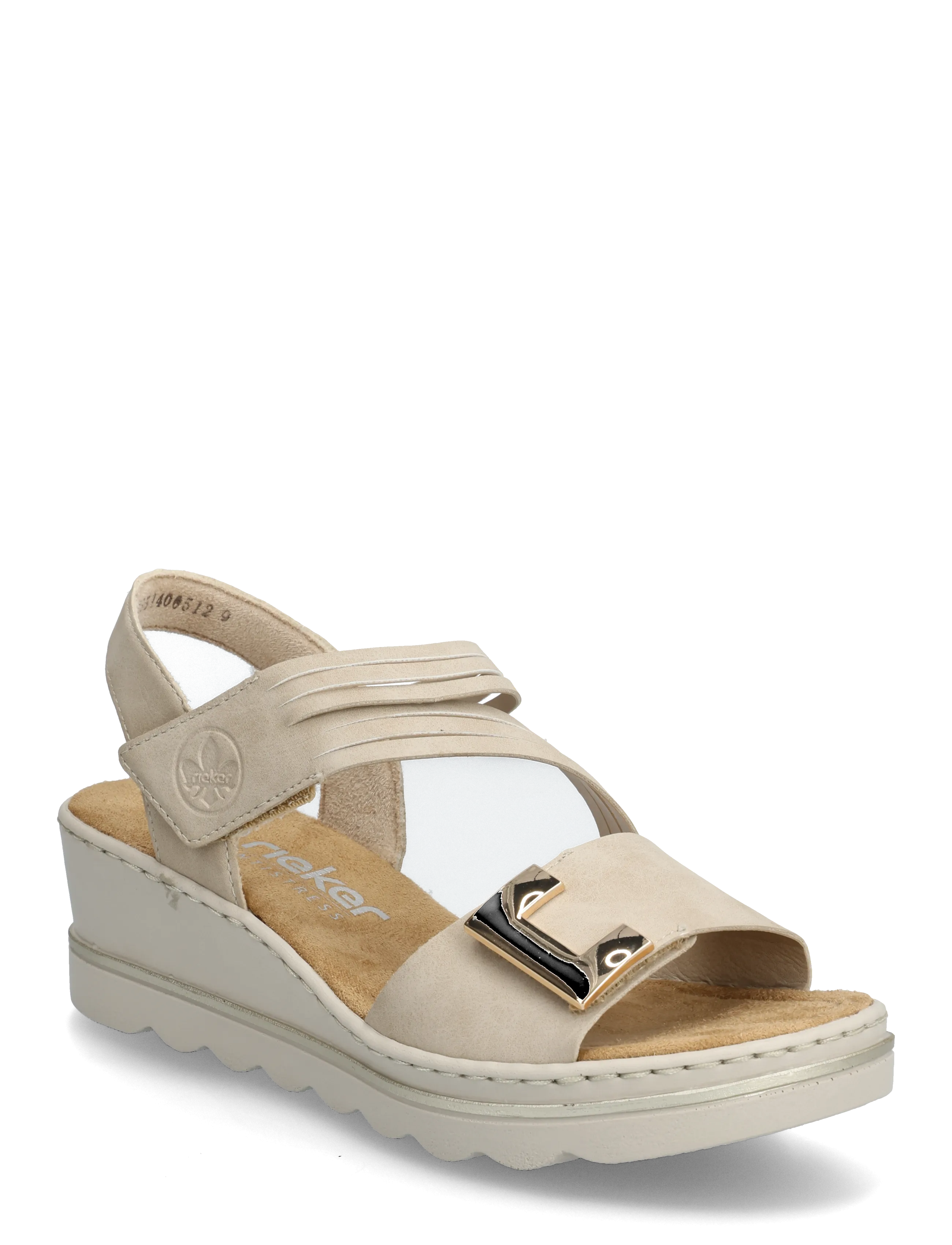 Rieker 67410-62, 41, Heels, Beige - Heeled Sandals, Frauen