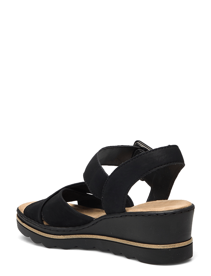 Rieker - 67463-00 - platvorm sandaalid - black - 2