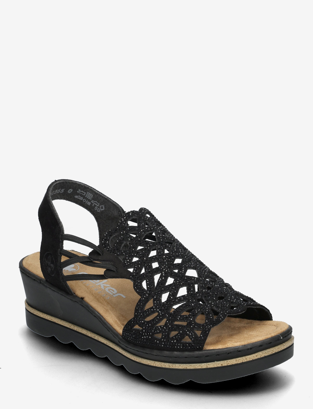 Rieker - 67465-62 - sandaler med hæl - black - 0