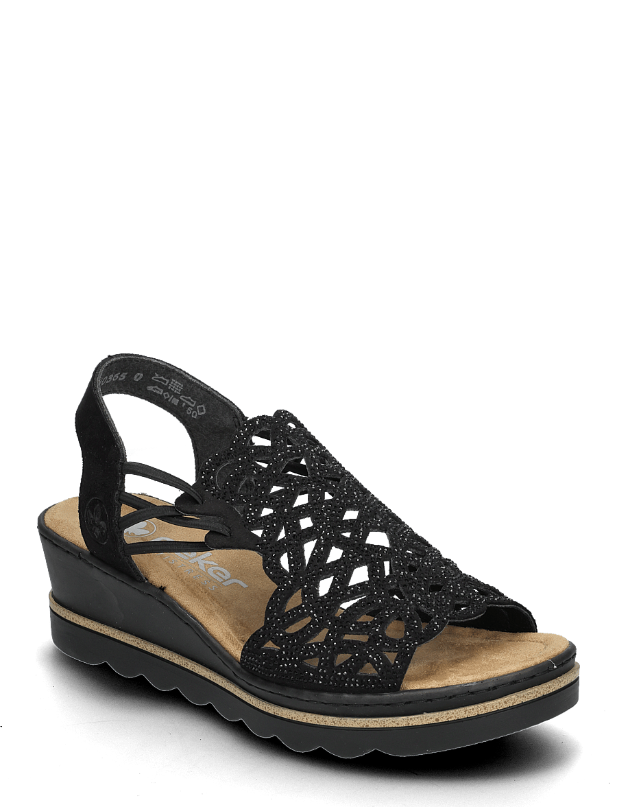 Rieker - 67465-62 - sandaler med hæl - black - 0