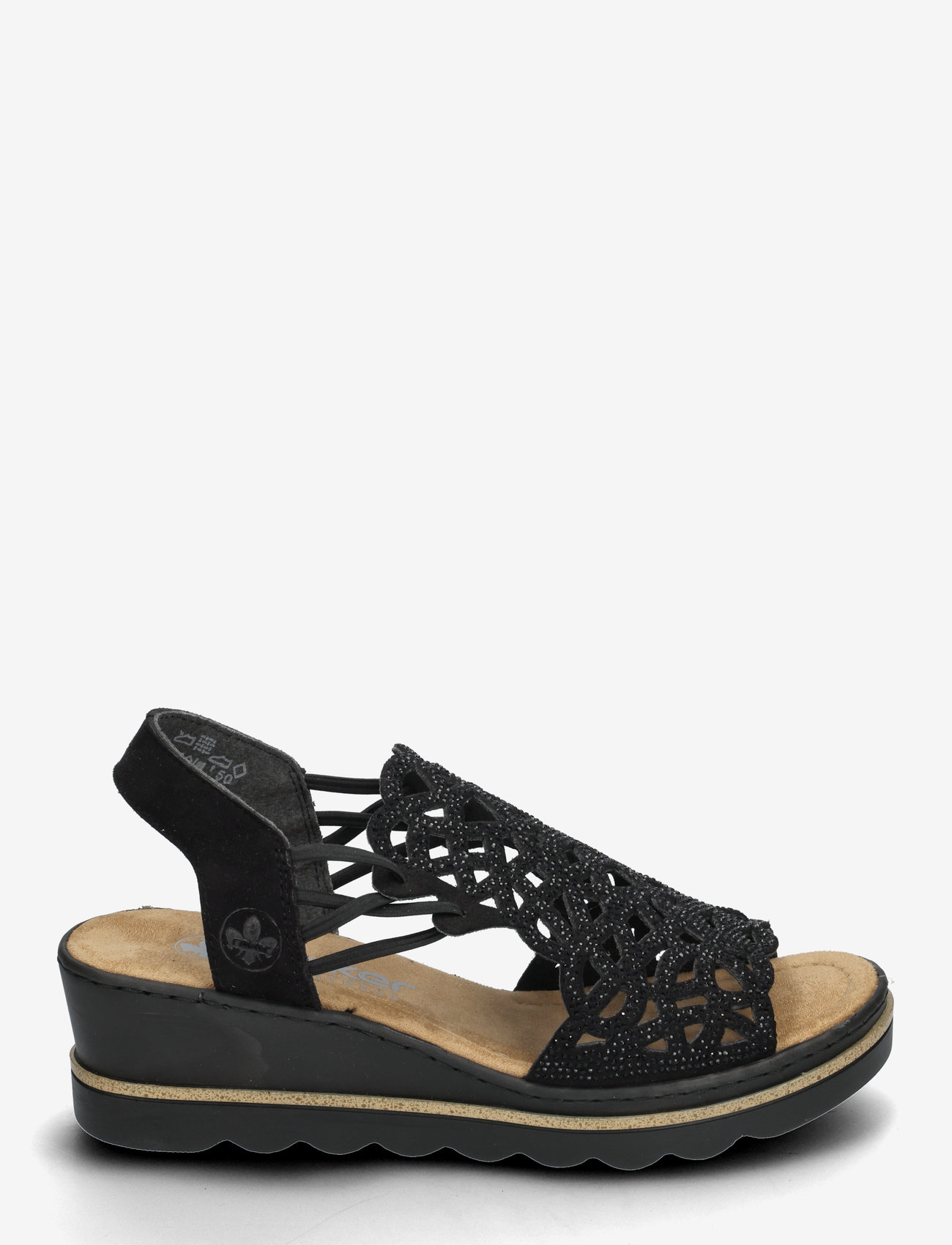 Rieker - 67465-62 - sandaler med hæl - black - 1