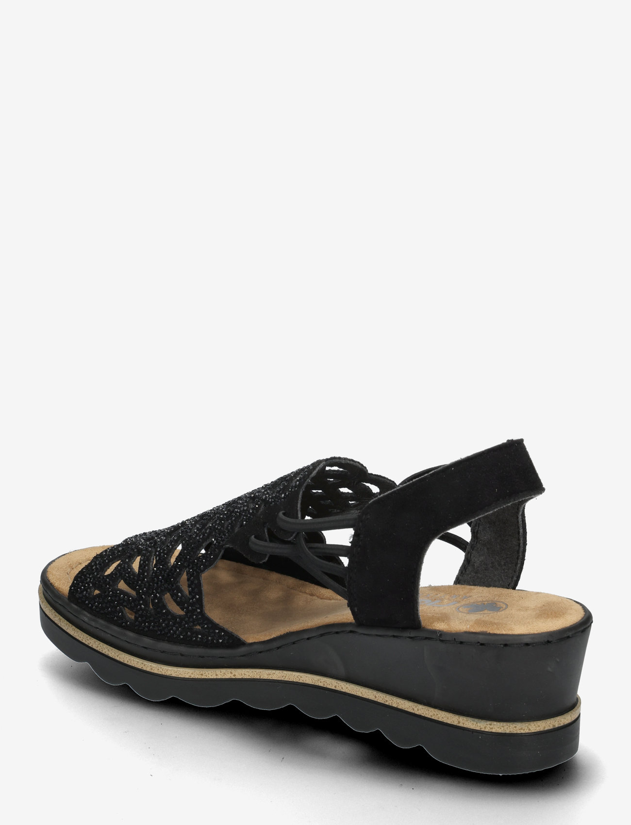 Rieker - 67465-62 - sandaler med hæl - black - 2