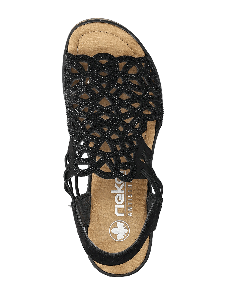 Rieker - 67465-62 - sandaler med hæl - black - 3