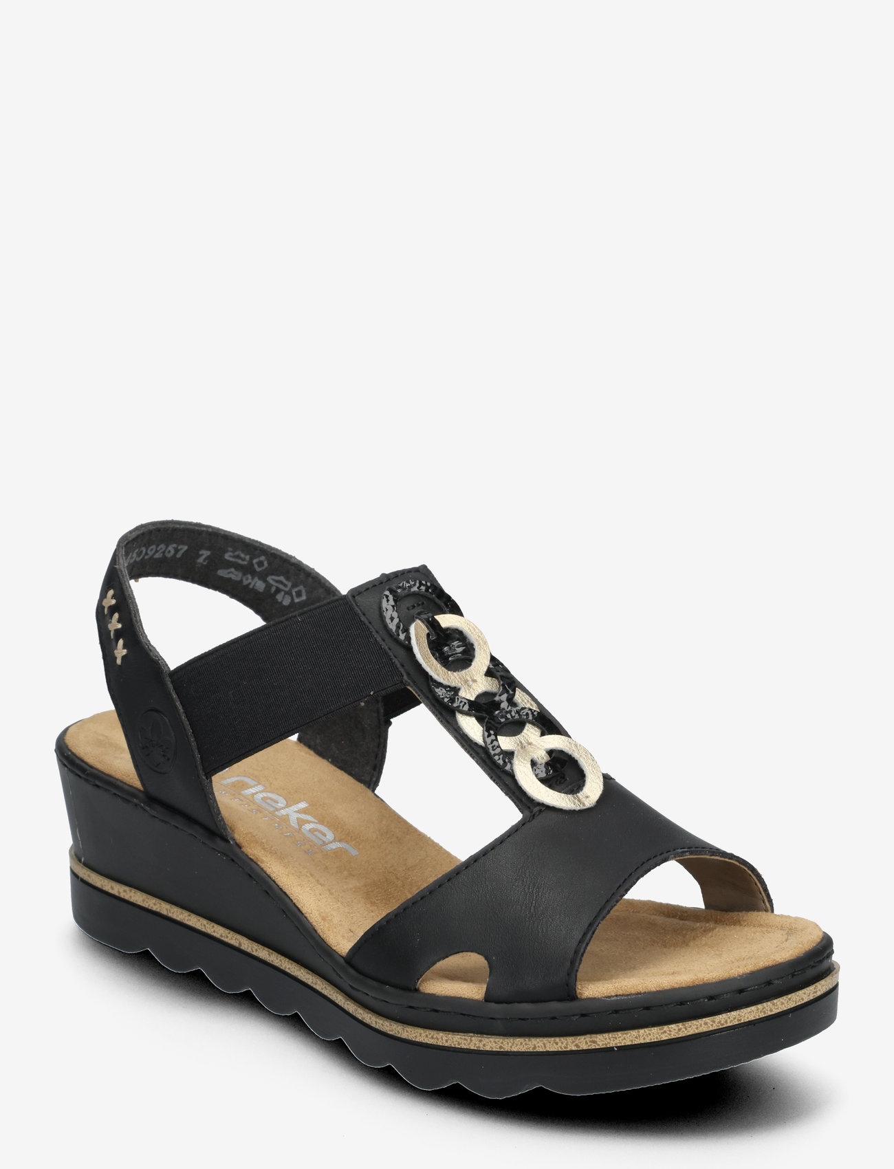 Rieker - 67498-00 - platvorm sandaalid - black - 0