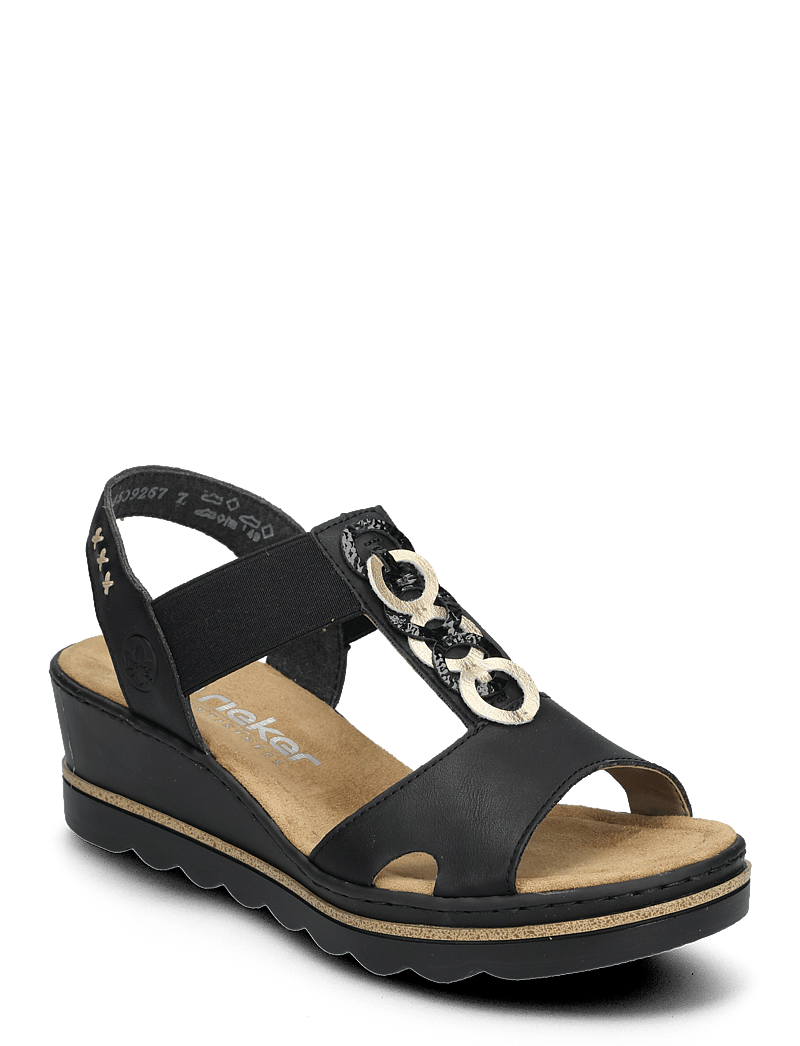 Rieker - 67498-00 - platvorm sandaalid - black - 0