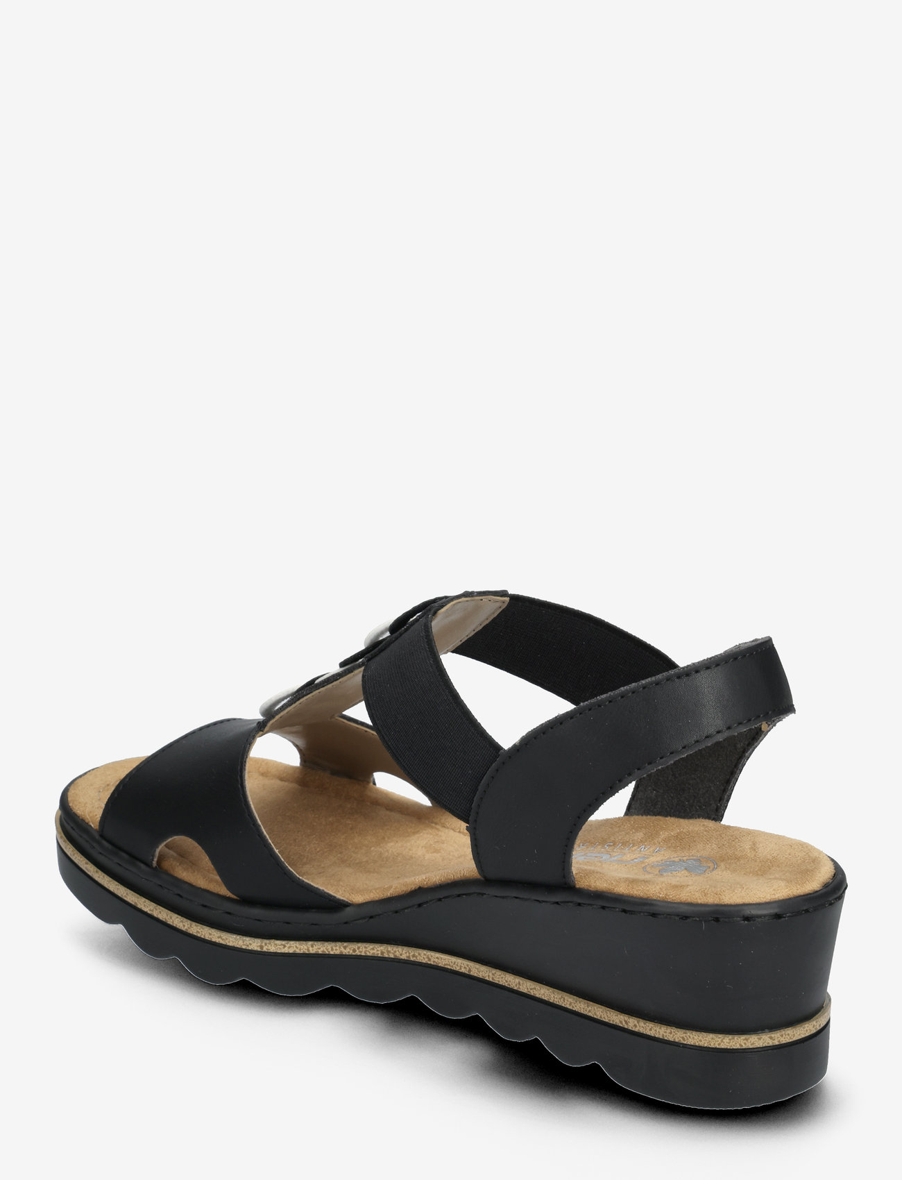 Rieker - 67498-00 - platvorm sandaalid - black - 2